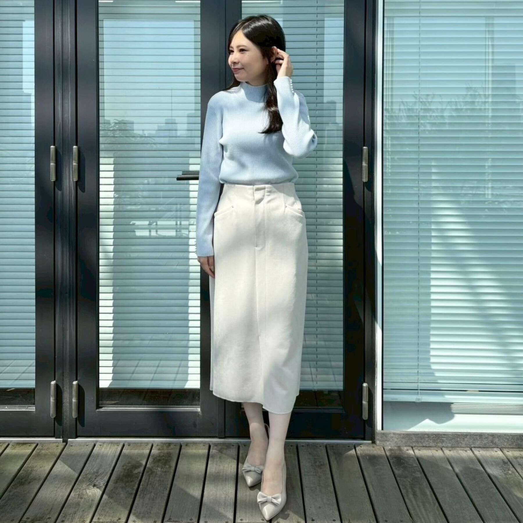 Couture broach「【多機能・フェミニン】パール調リブニット」|ニット・セーター|