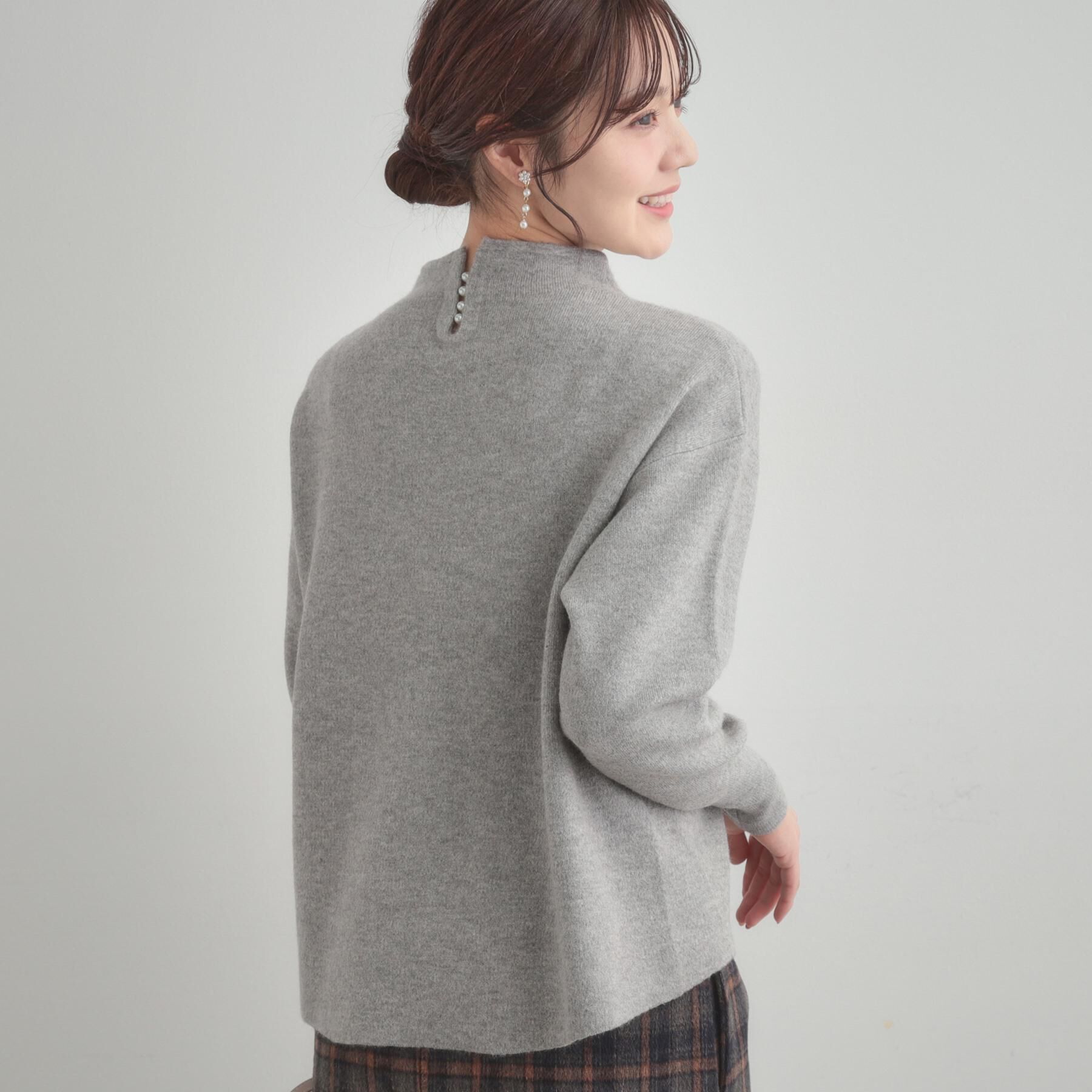 Couture broach「【ゆるふわ・通勤】リッシュアンゴラ バックパール調ニット」|ニット・セーター|