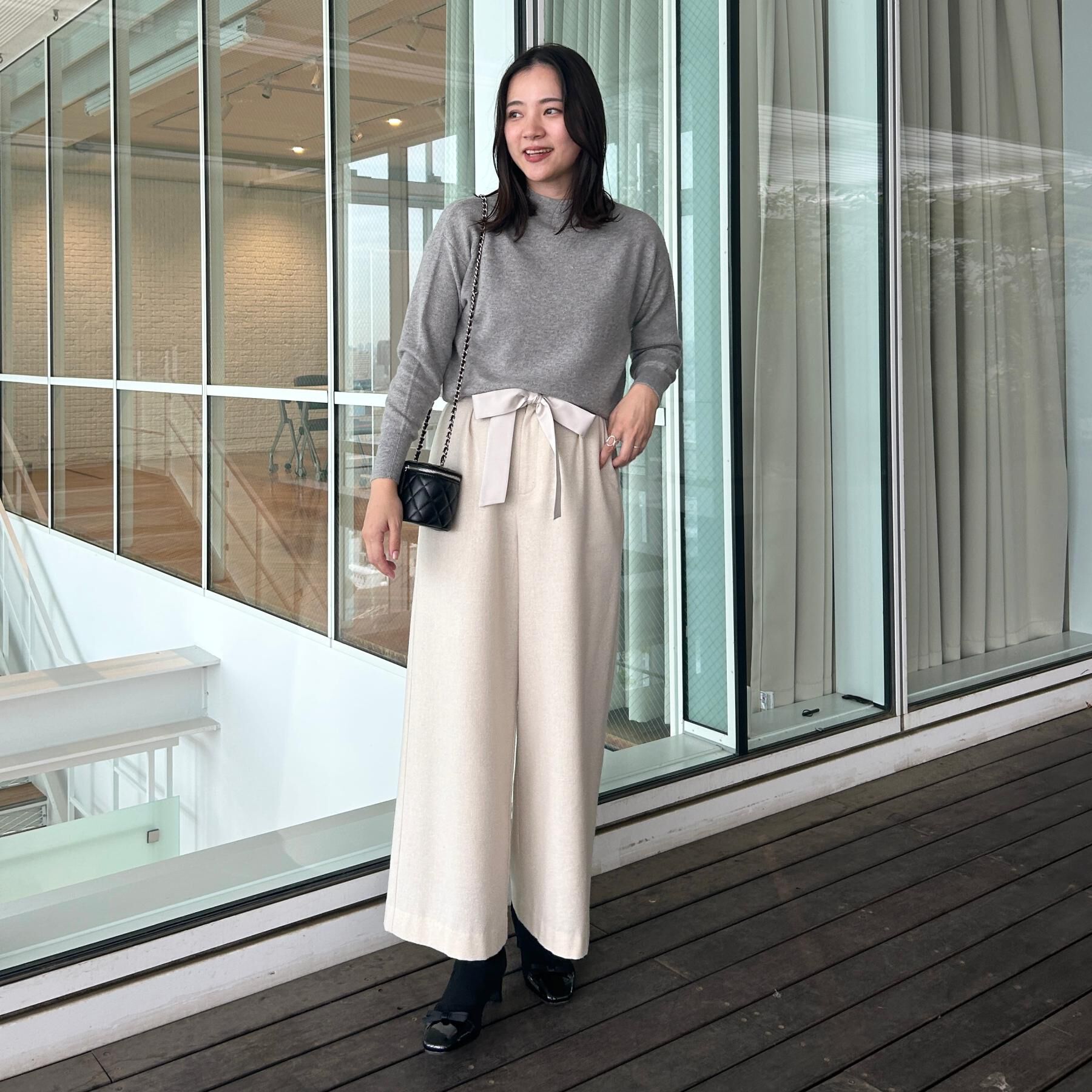 Couture broach「【ゆるふわ・通勤】リッシュアンゴラ バックパール調ニット」|ニット・セーター|