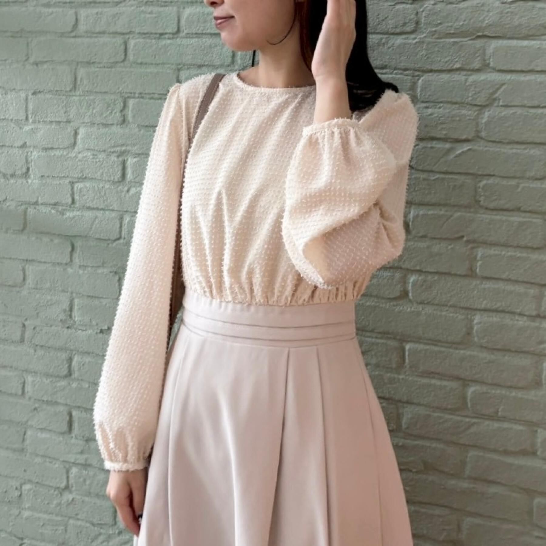 Couture broach「【通勤・ラメジャカード】ドッキングワンピース」|ワンピース|