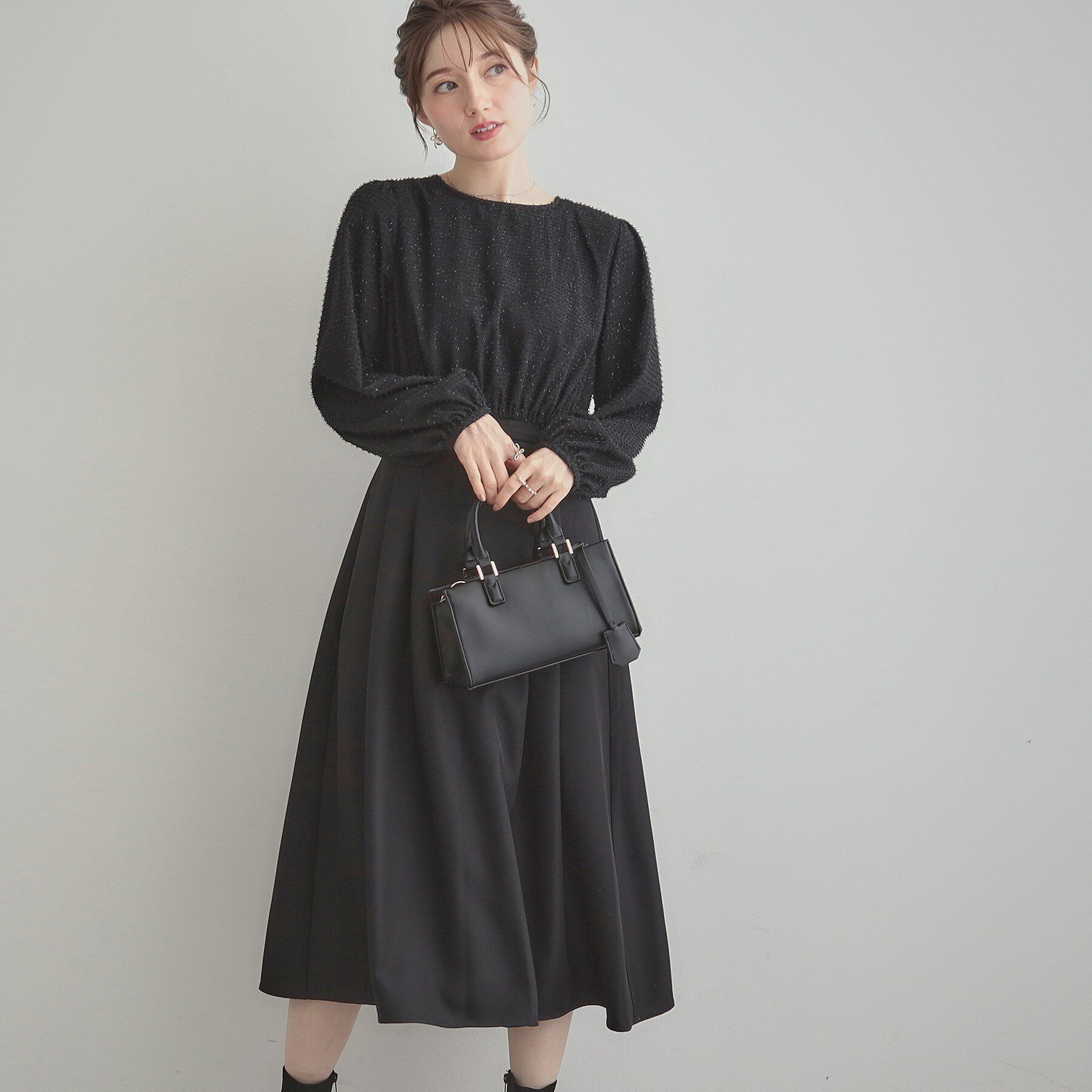 Couture broach「【通勤・ラメジャカード】ドッキングワンピース」|ワンピース|