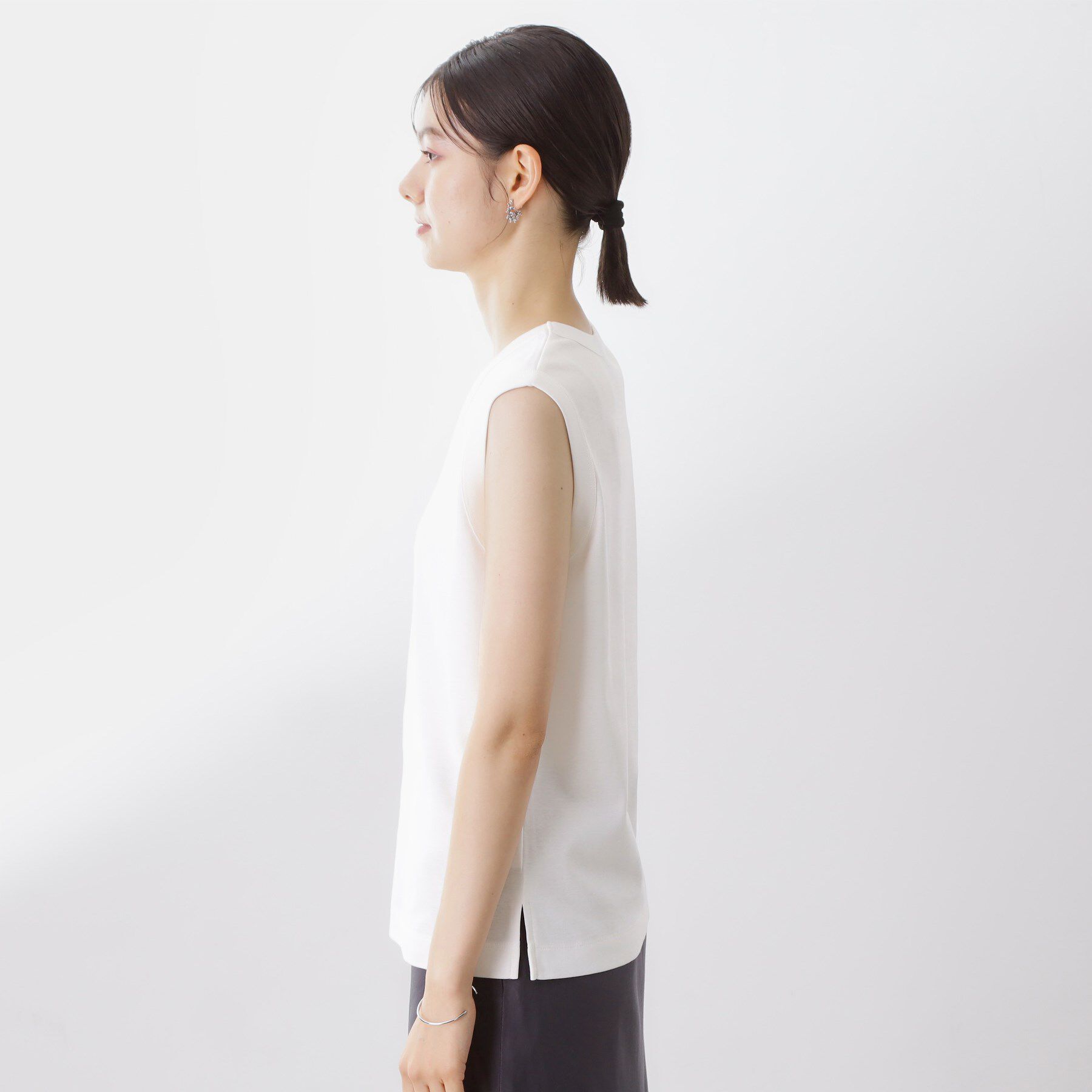 THE SHOP TK「【汗染み防止】ノースリーブTシャツ【洗濯機OK/UVケア】」|キャミソール|