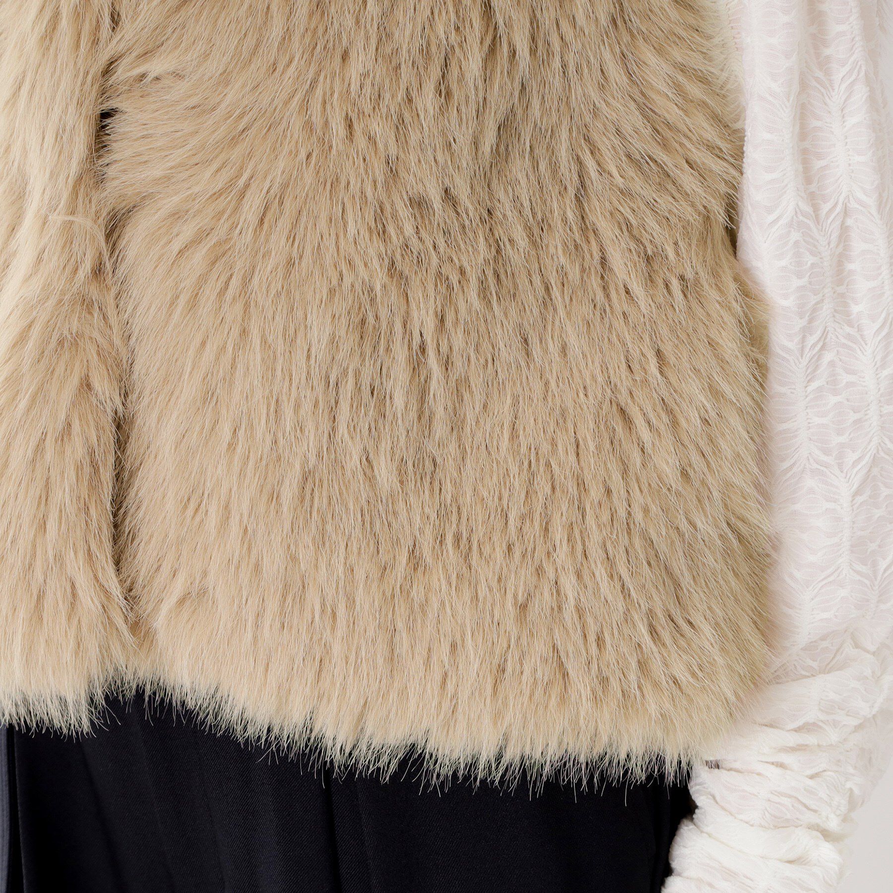 THE SHOP TK「フェイクファーベスト」|ベスト・ジレ|