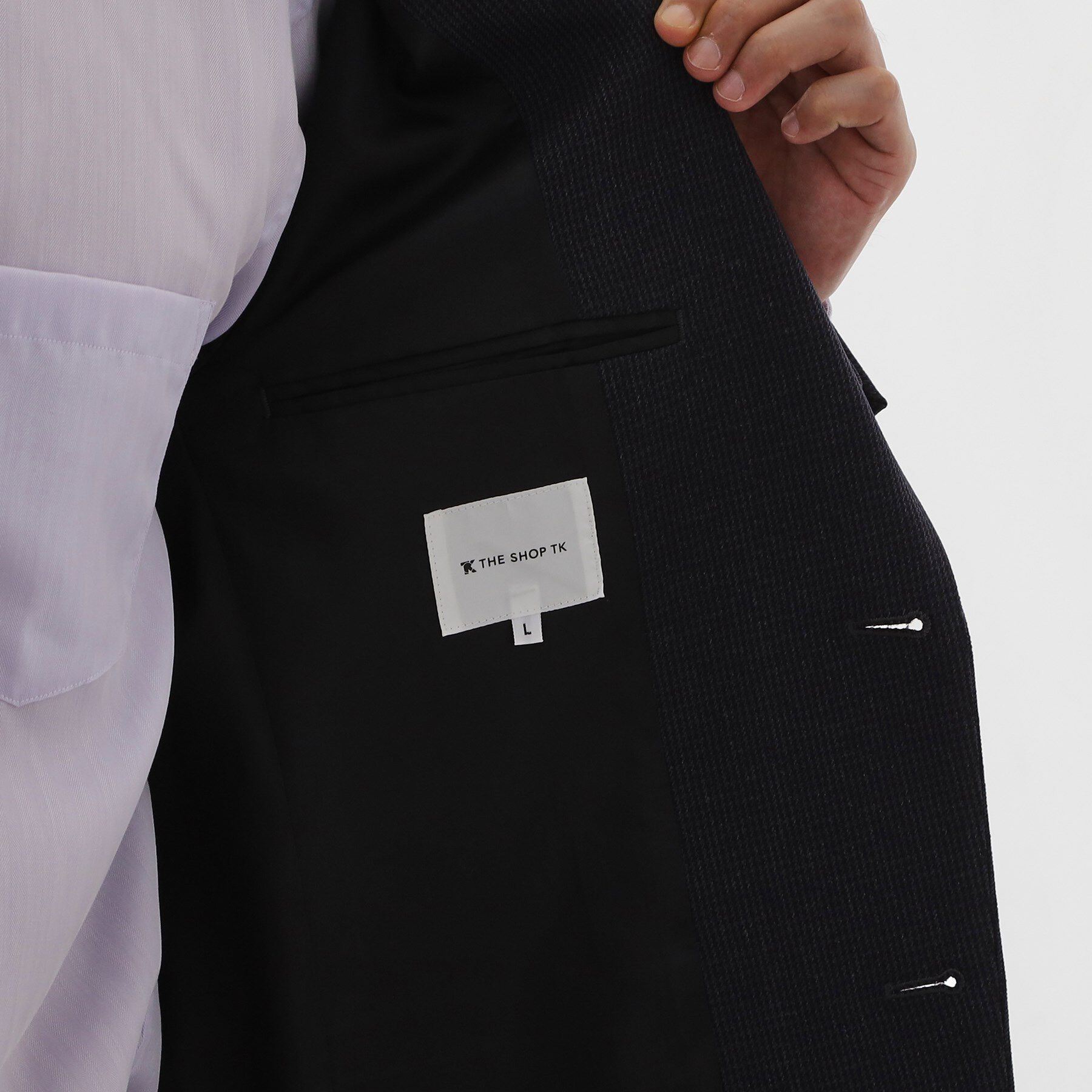 THE SHOP TK「ハウンドトゥースジャケット 【洗濯機OK/セットアップ可】」|テーラードジャケット|