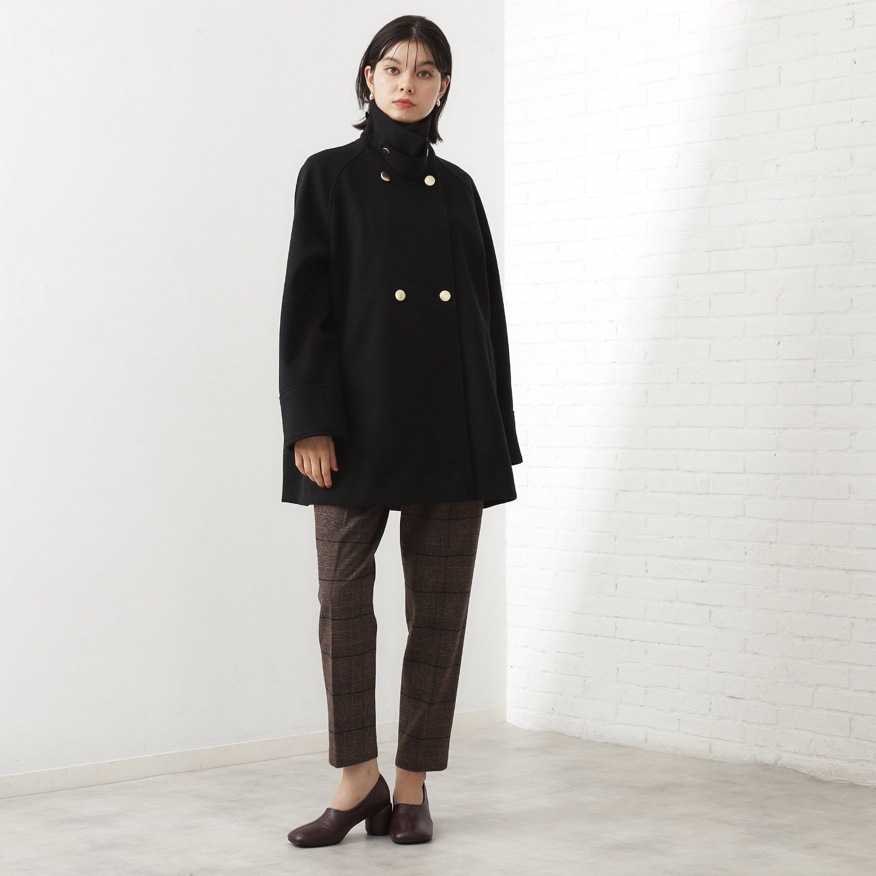 THE SHOP TK「クラシカルな装い ウールライクスタンドカラーコート」|その他|