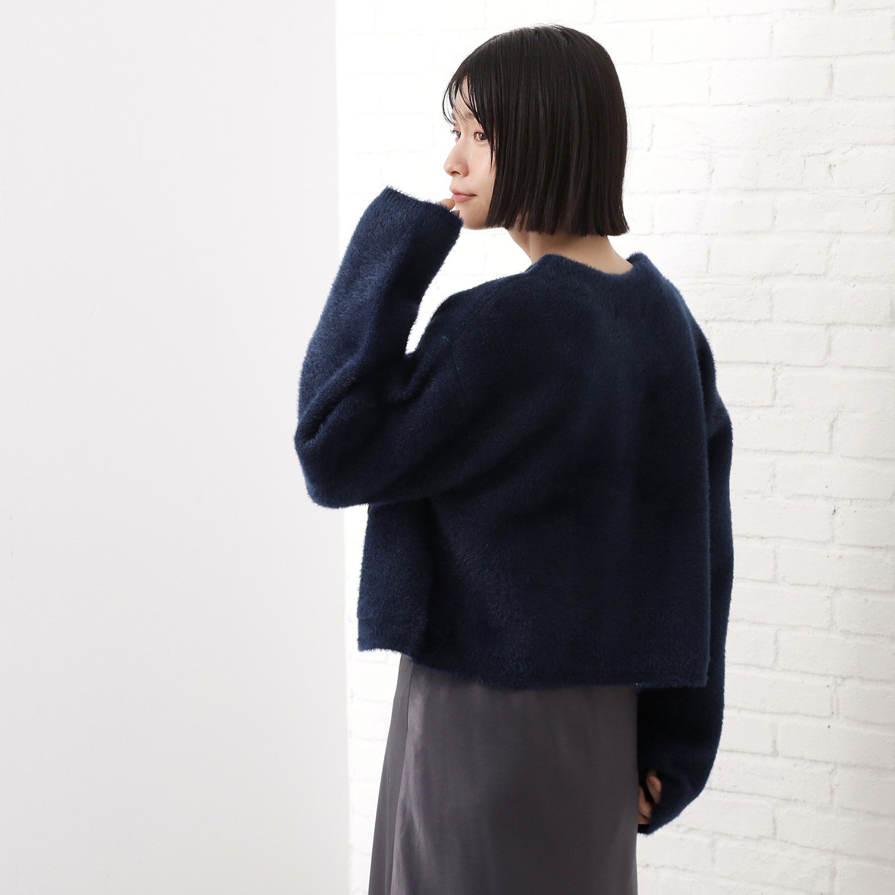 THE SHOP TK「【即戦力】ベロアフェザーカーディガン」|カーディガン|