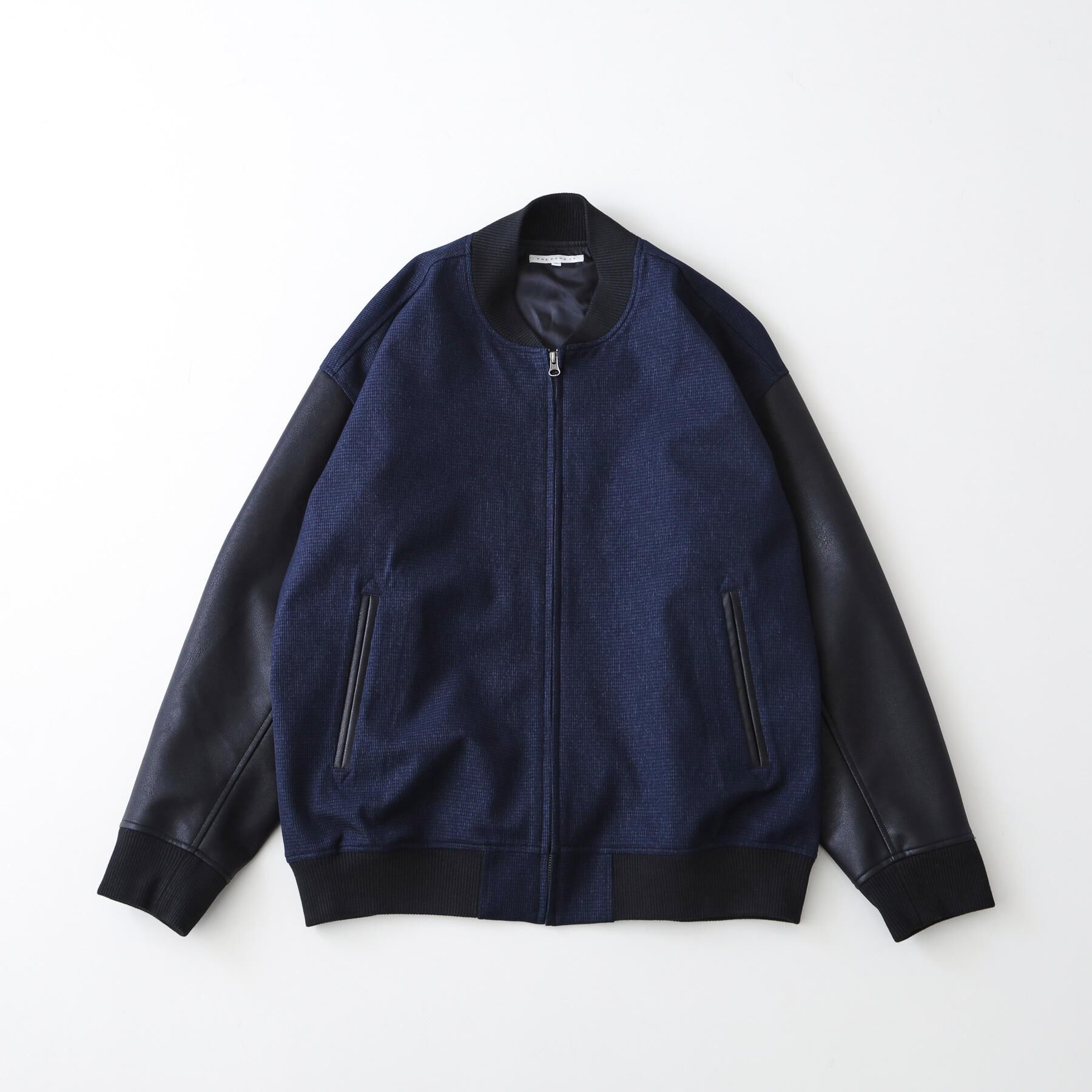 THE SHOP TK「【1ランク上の大人カジュアルに】異素材コンビ リブブルゾン」|ブルゾン・スタジャン|