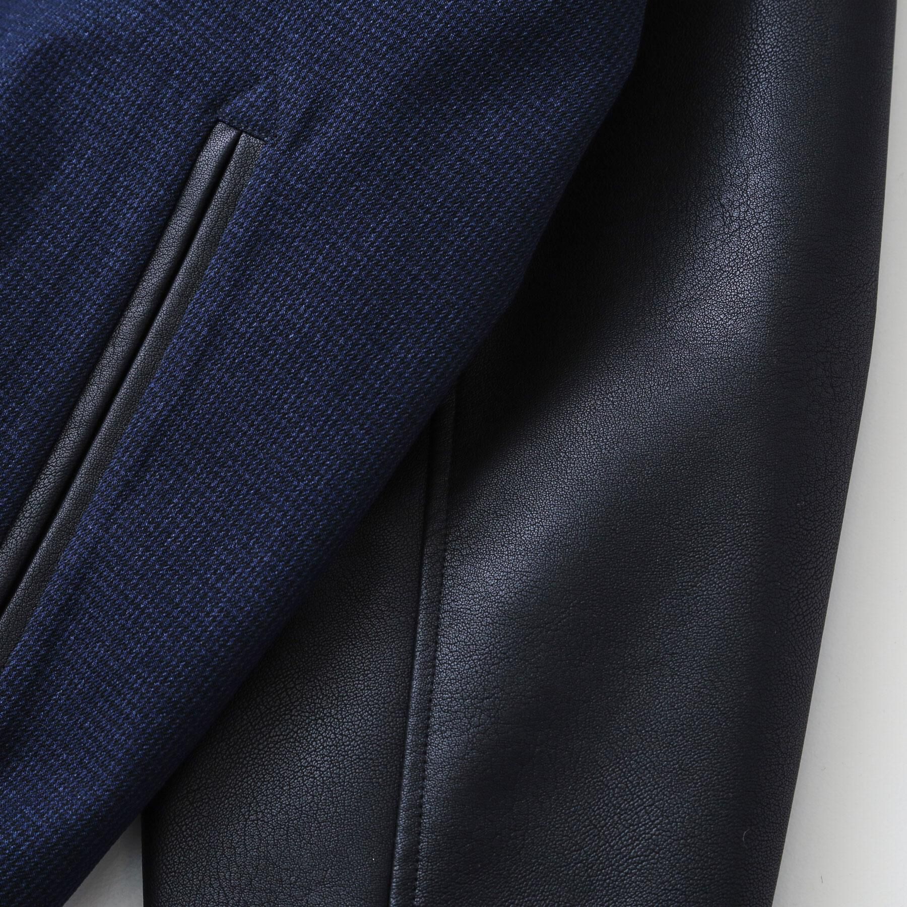 THE SHOP TK「【1ランク上の大人カジュアルに】異素材コンビ リブブルゾン」|ブルゾン・スタジャン|