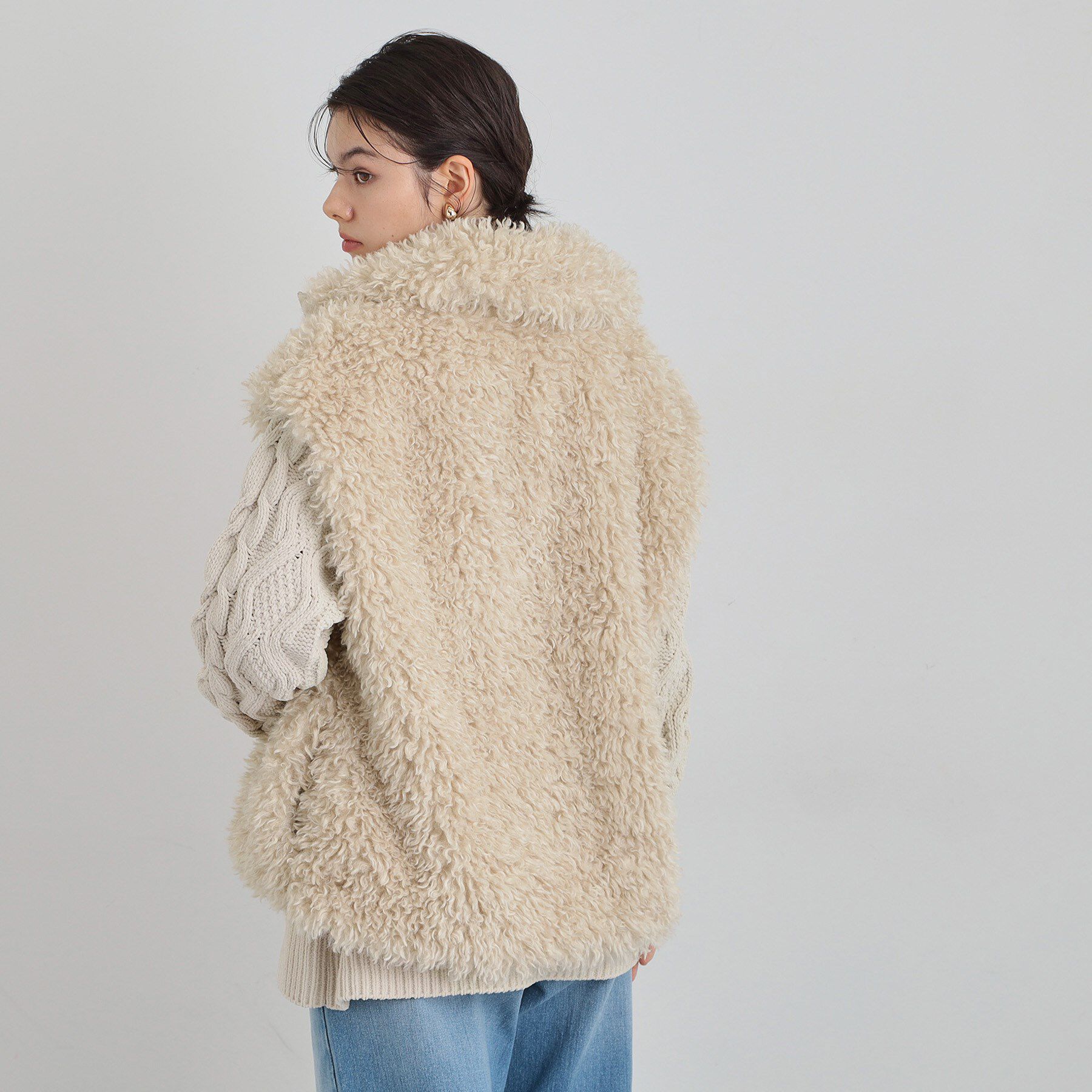 THE SHOP TK「プラスするだけでこなれ見え ボアベスト」|ベスト・ジレ|