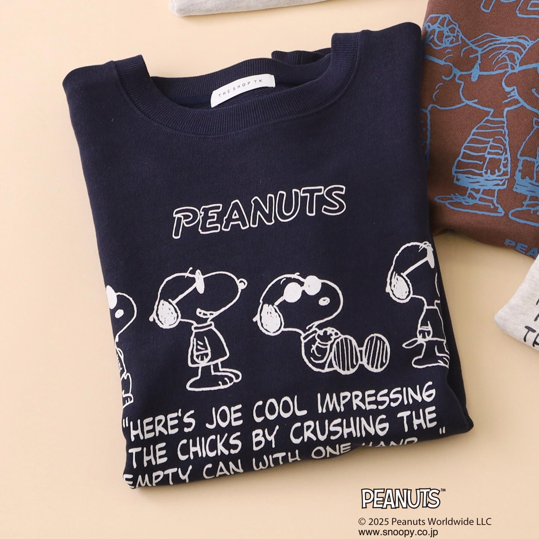 THE SHOP TK「PEANUTS／ピーナッツ スヌーピープリントスウェット 【親子リンク】」|パーカー|ネイビー(094)