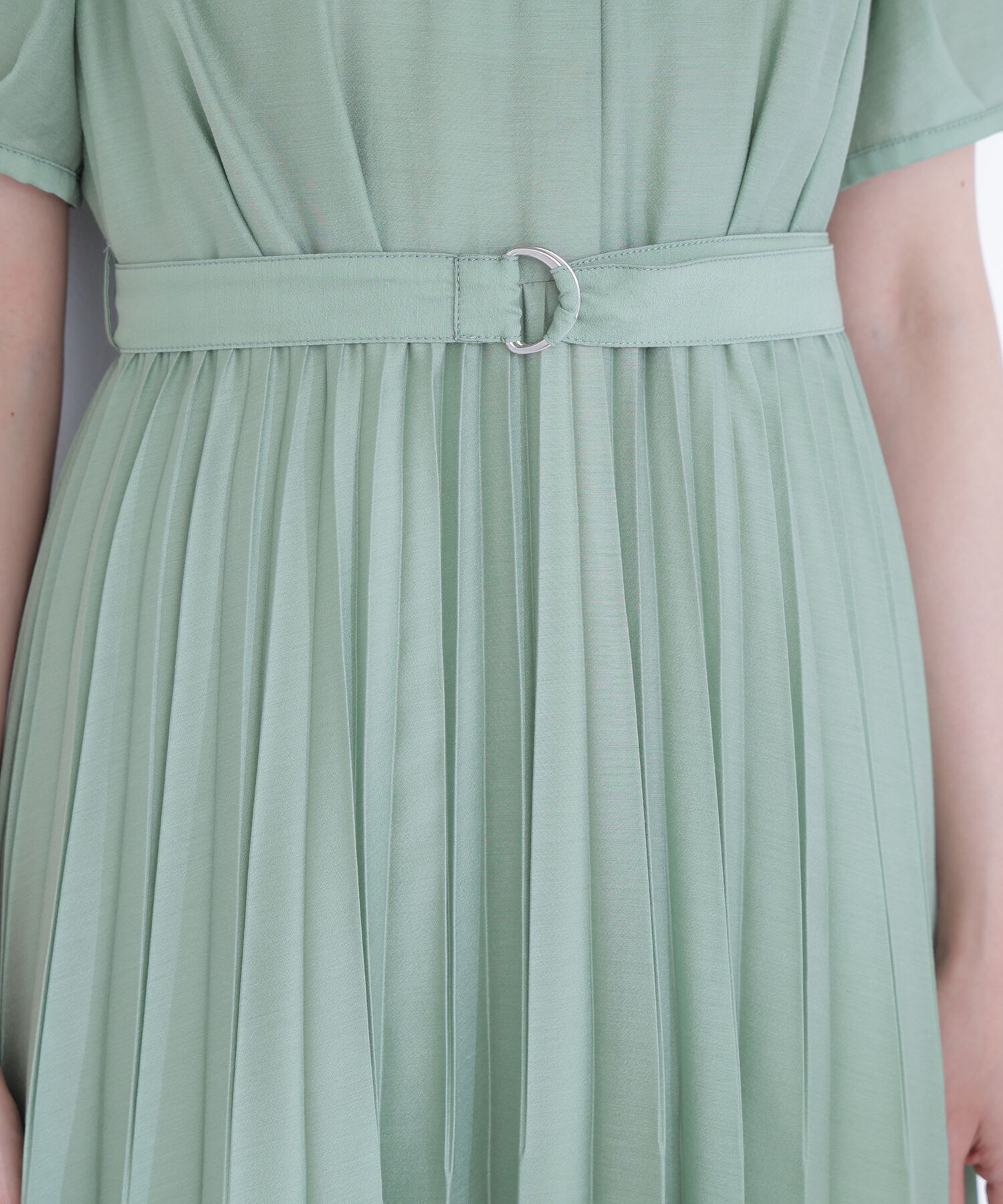  「フロントボタンプリーツワンピース」|ワンピース|