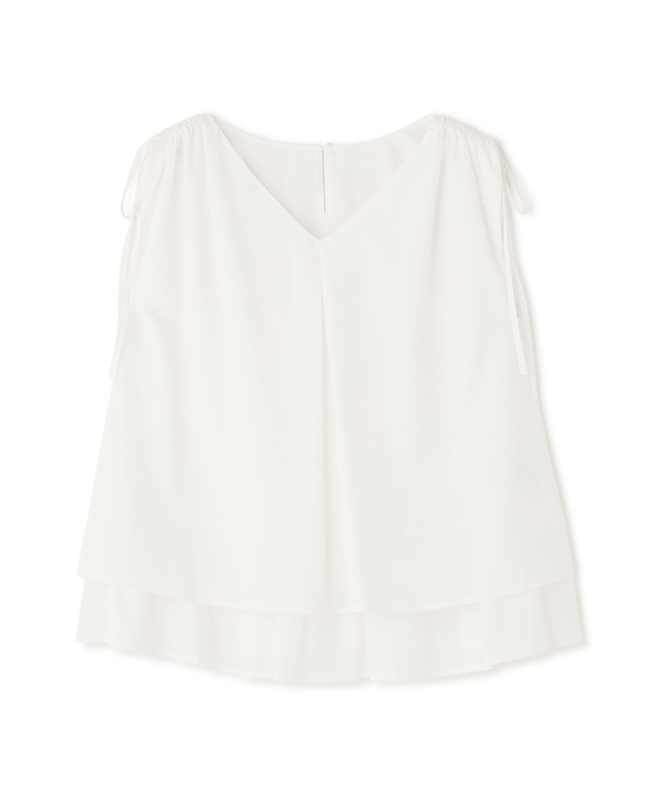  「ショルダーリボンティアードチュニックブラウス」|シャツ・ブラウス|