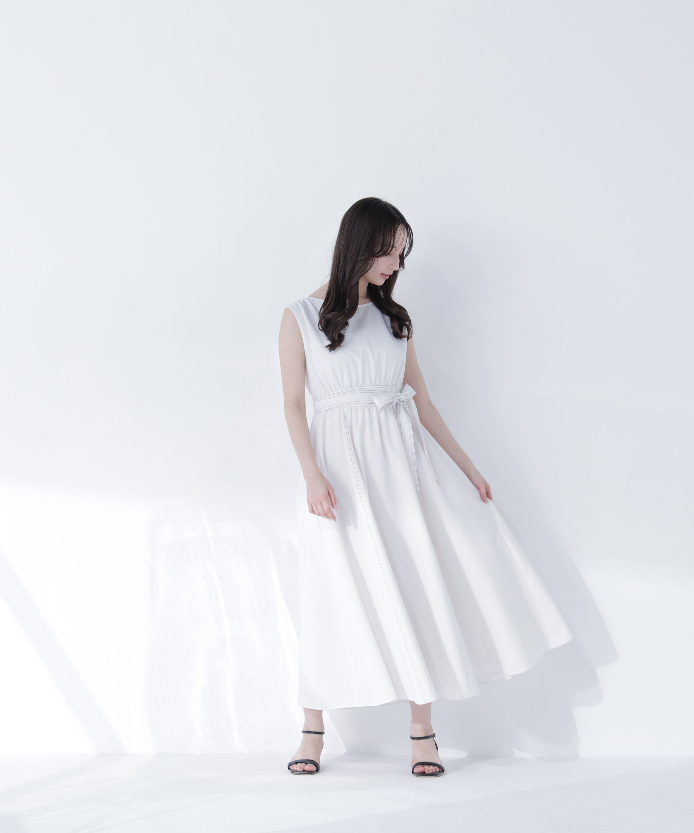  「ベルテッドステッチワンピース」|ワンピース|