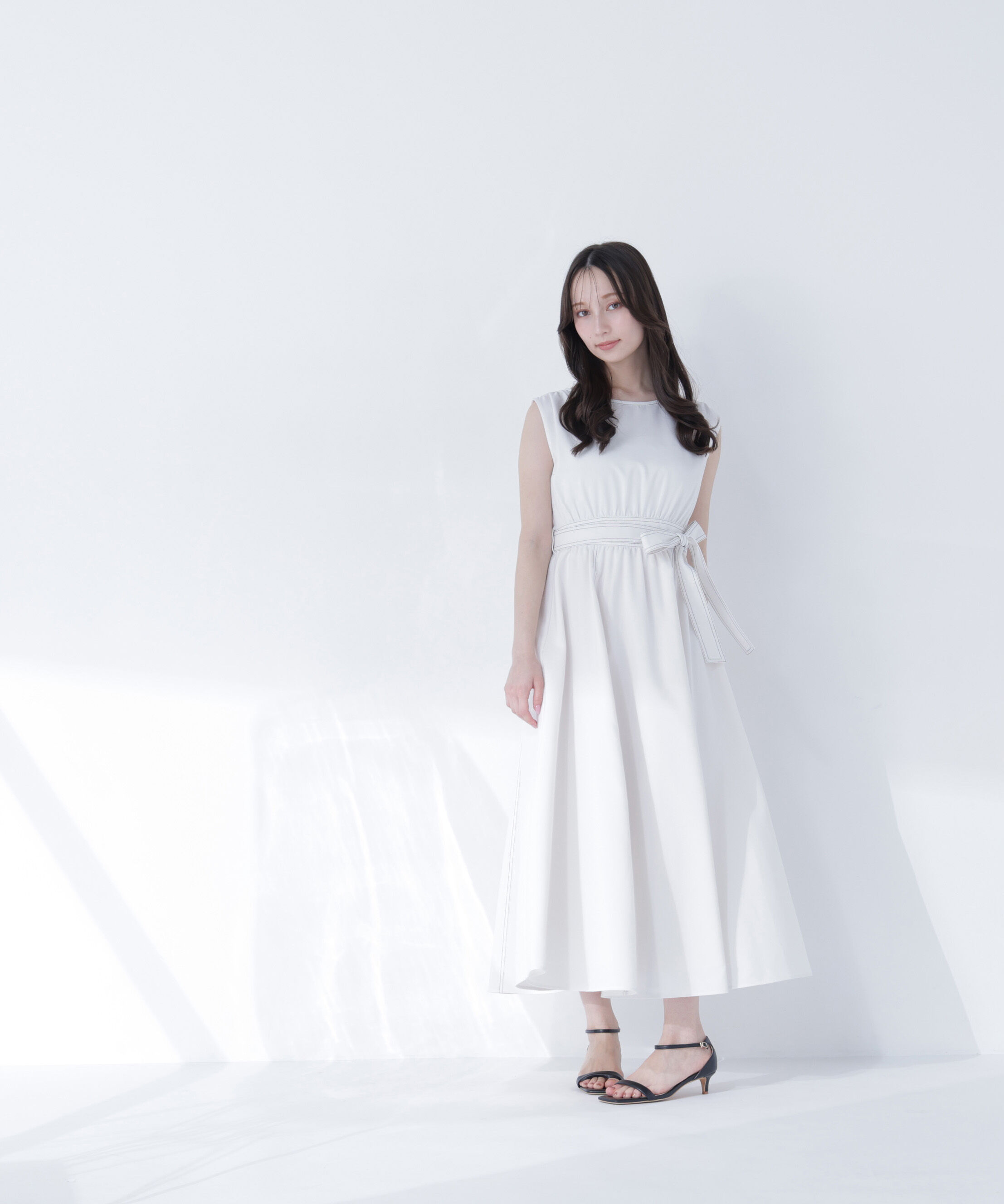  「ベルテッドステッチワンピース」|ワンピース|