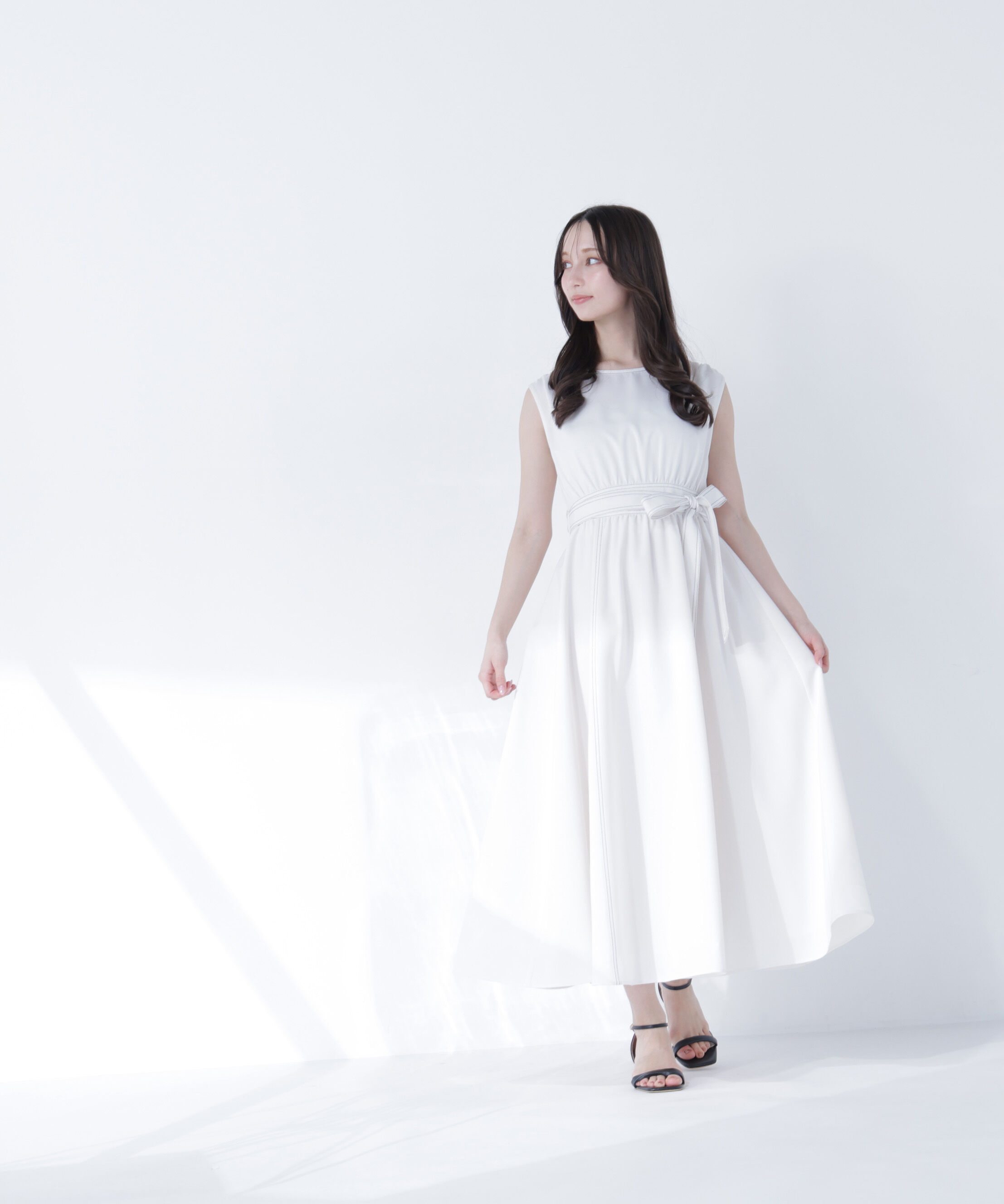  「ベルテッドステッチワンピース」|ワンピース|