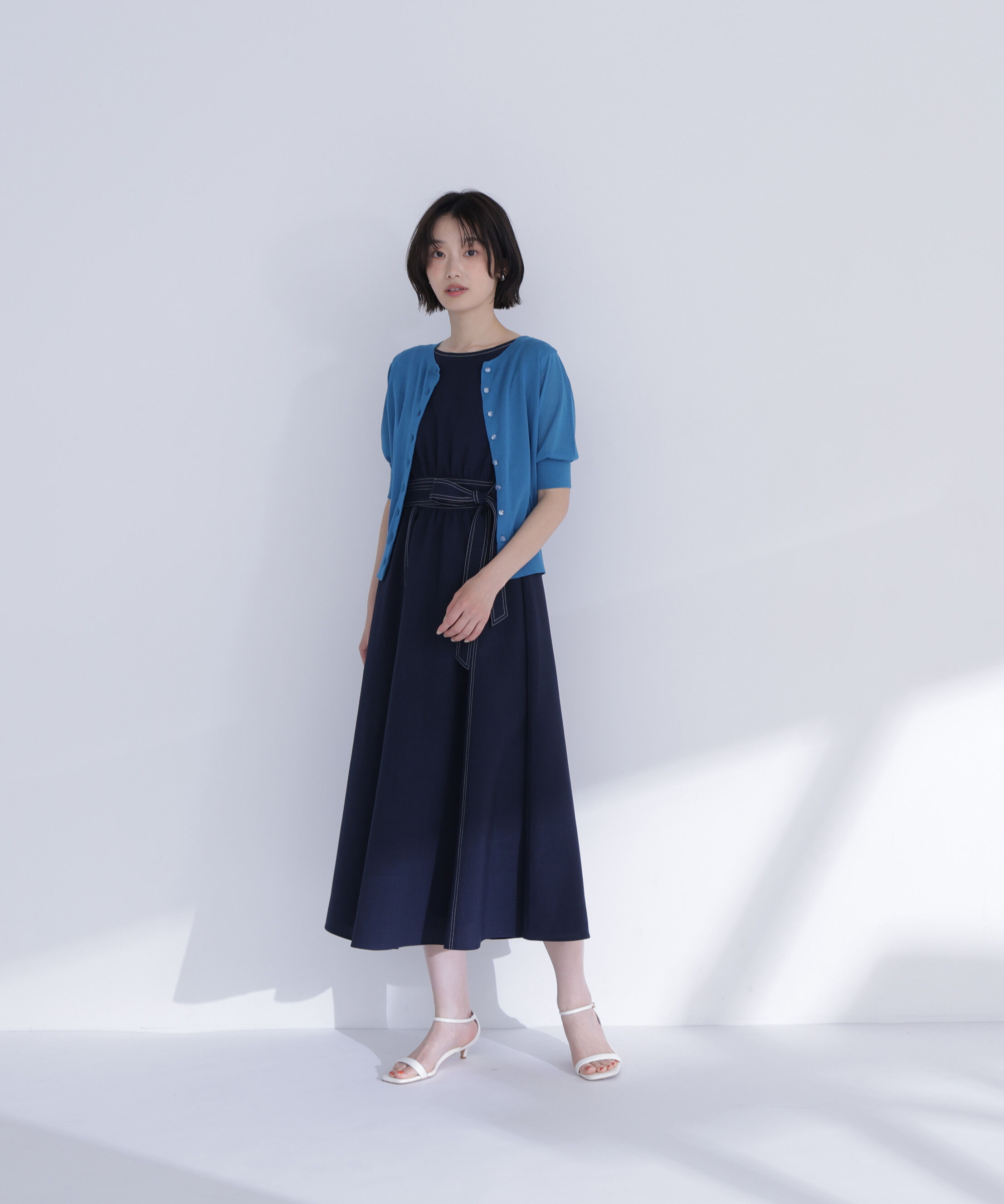  「ベルテッドステッチワンピース」|ワンピース|