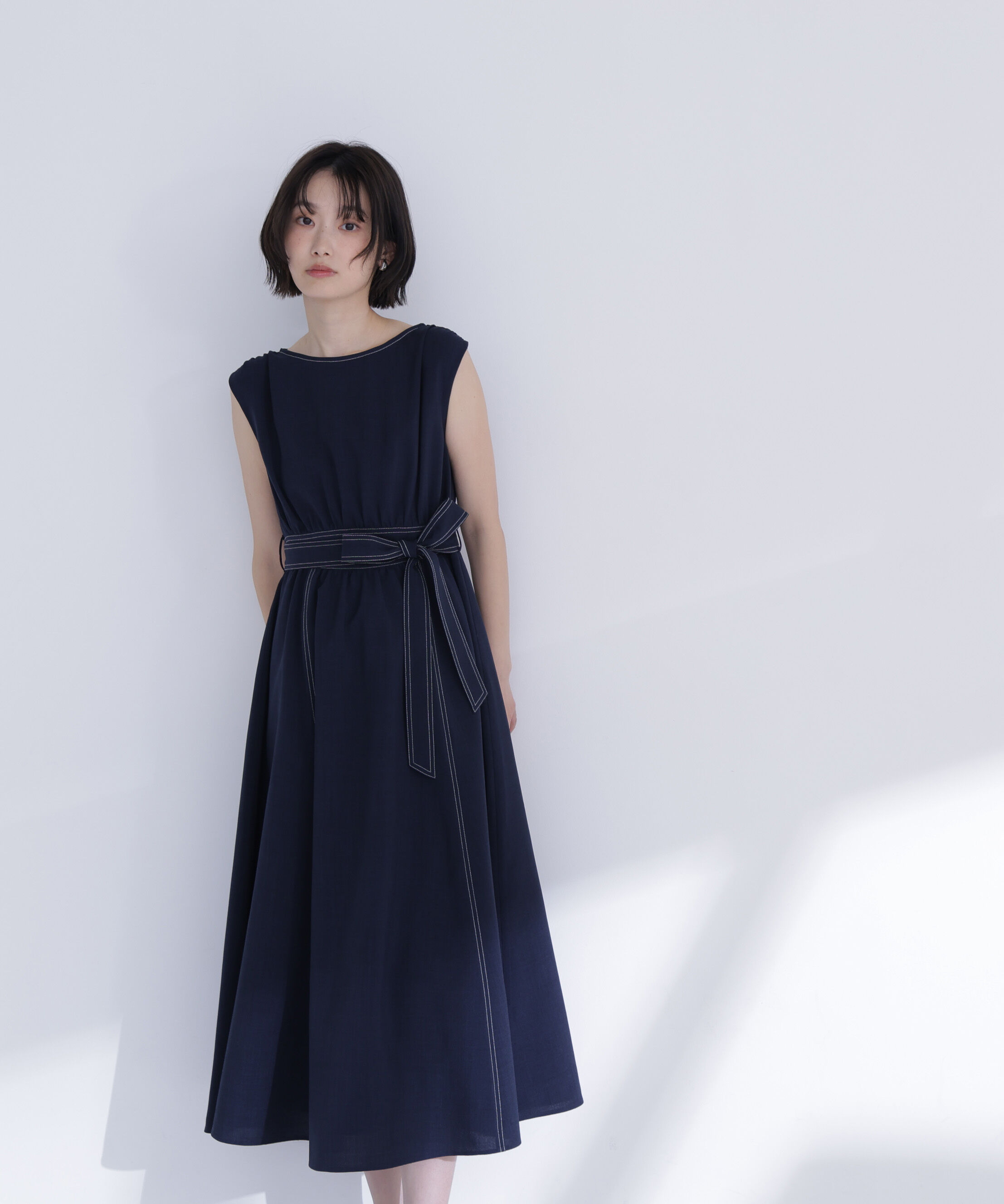  「ベルテッドステッチワンピース」|ワンピース|