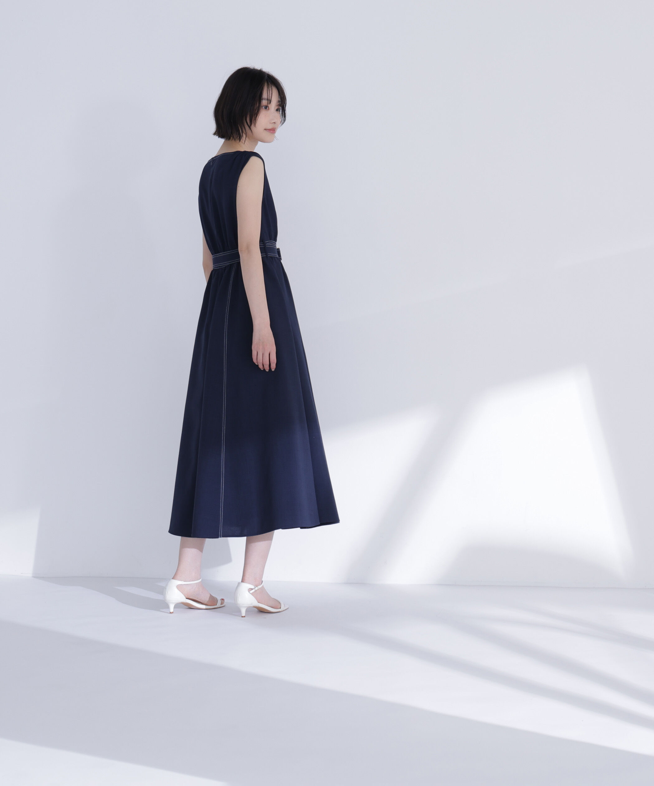  「ベルテッドステッチワンピース」|ワンピース|