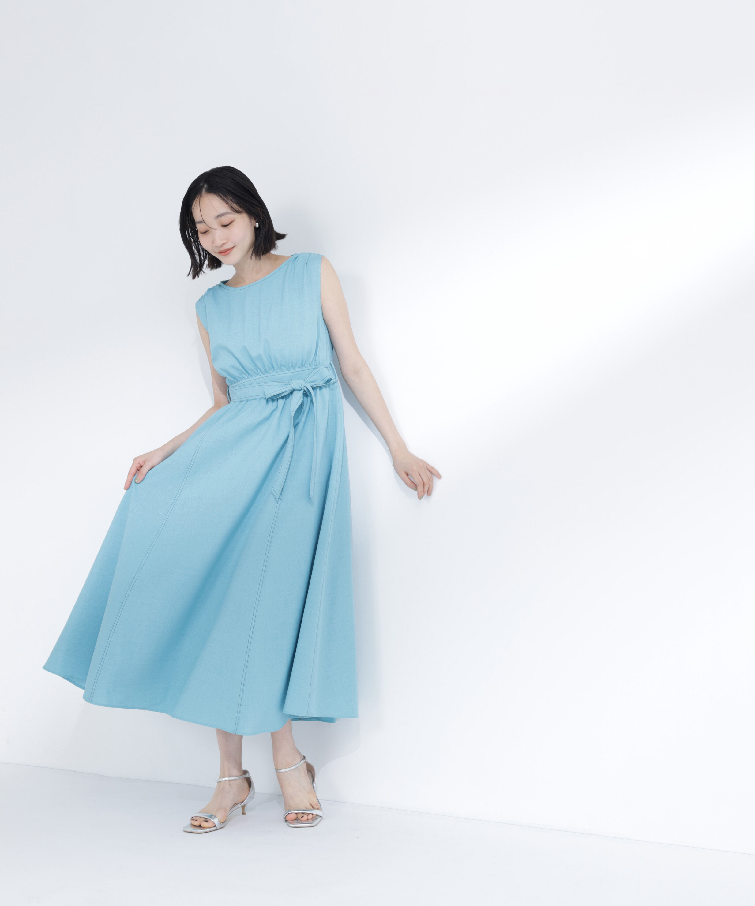  「ベルテッドステッチワンピース」|ワンピース|ミント2