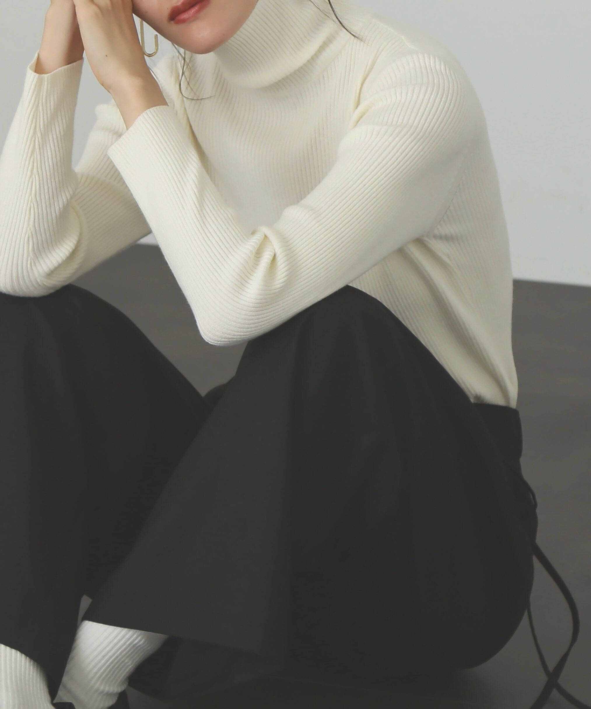  「タートルネックリブニット」|ニット・セーター|