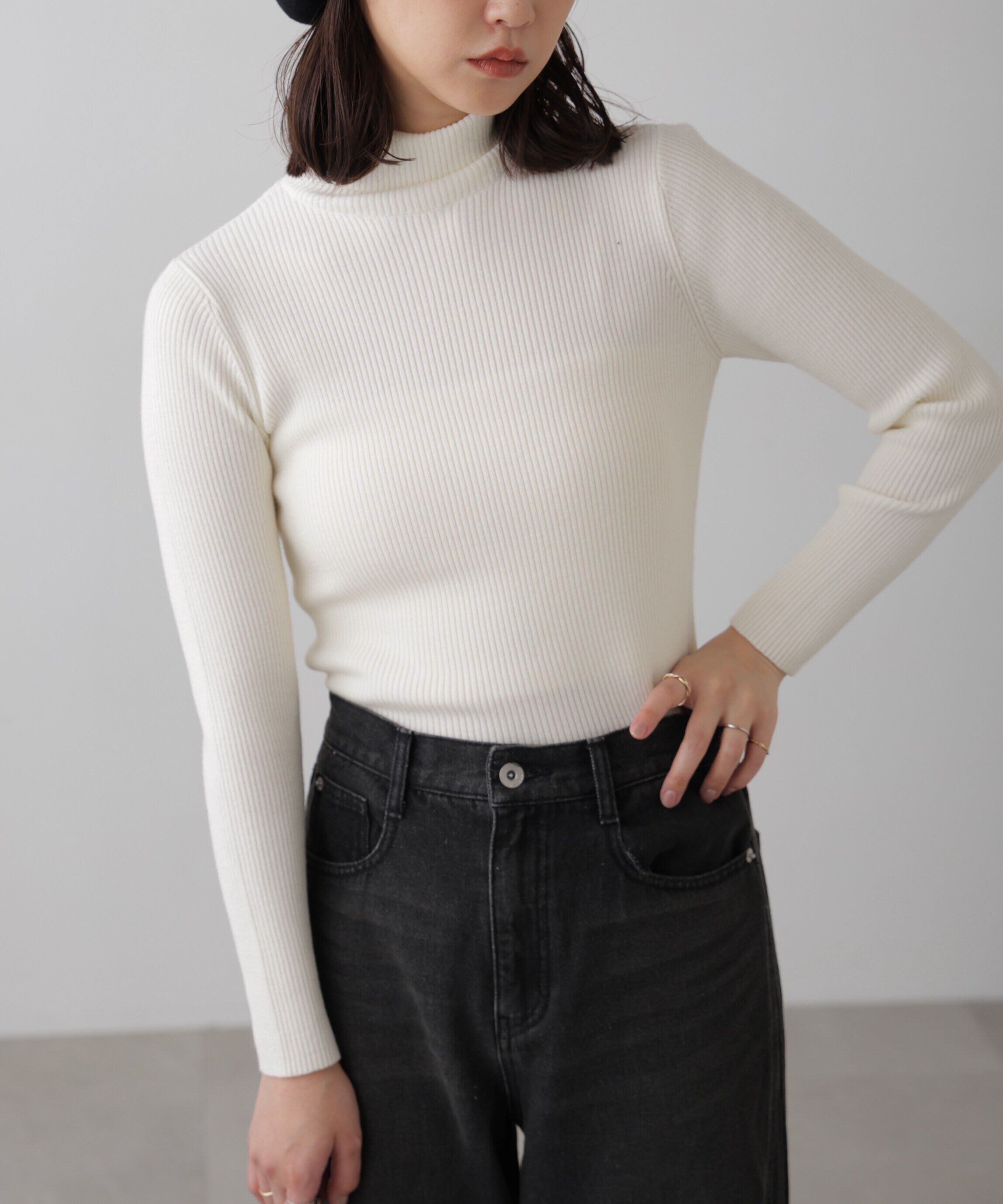  「タートルネックリブニット」|ニット・セーター|
