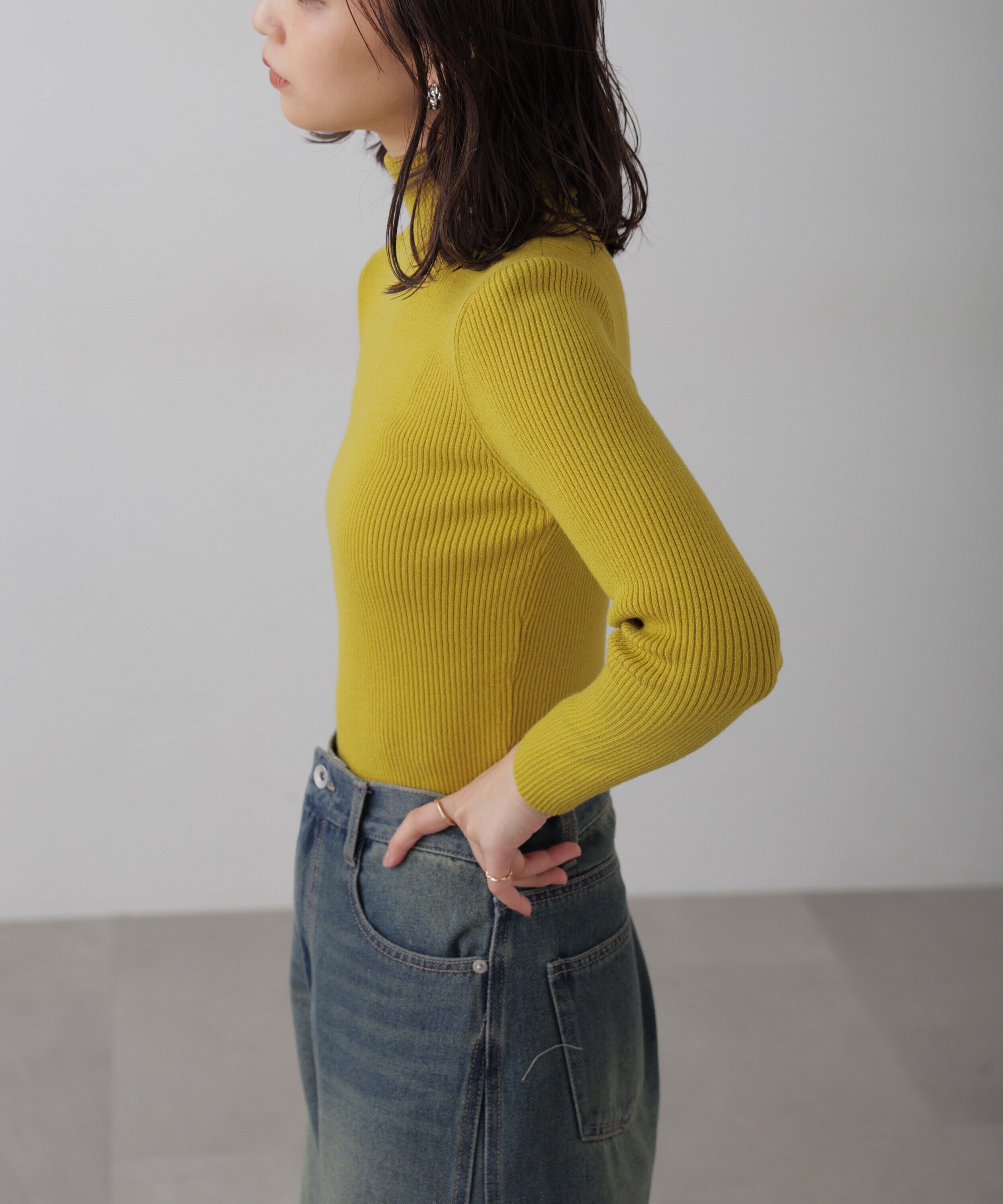  「タートルネックリブニット」|ニット・セーター|