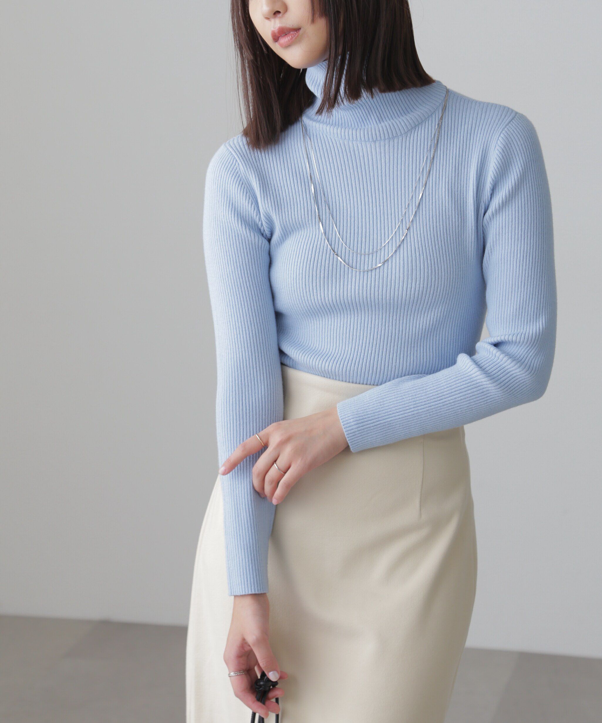  「タートルネックリブニット」|ニット・セーター|