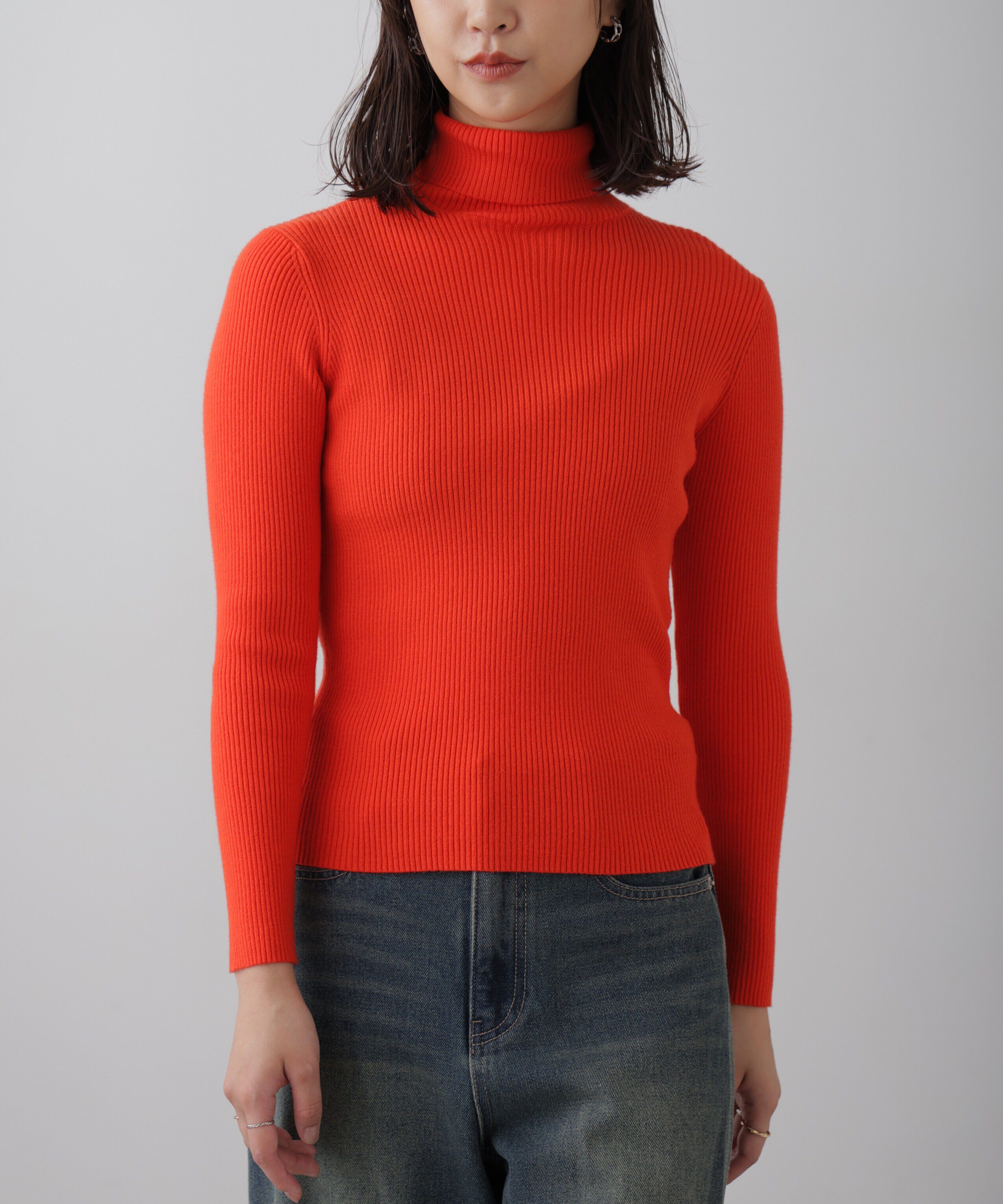  「タートルネックリブニット」|ニット・セーター|