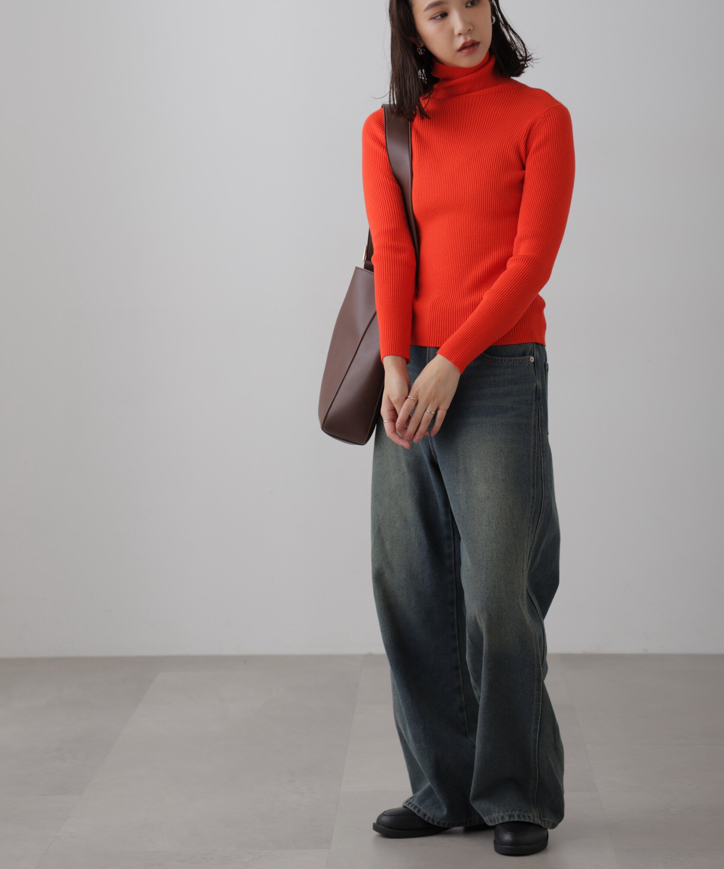  「タートルネックリブニット」|ニット・セーター|