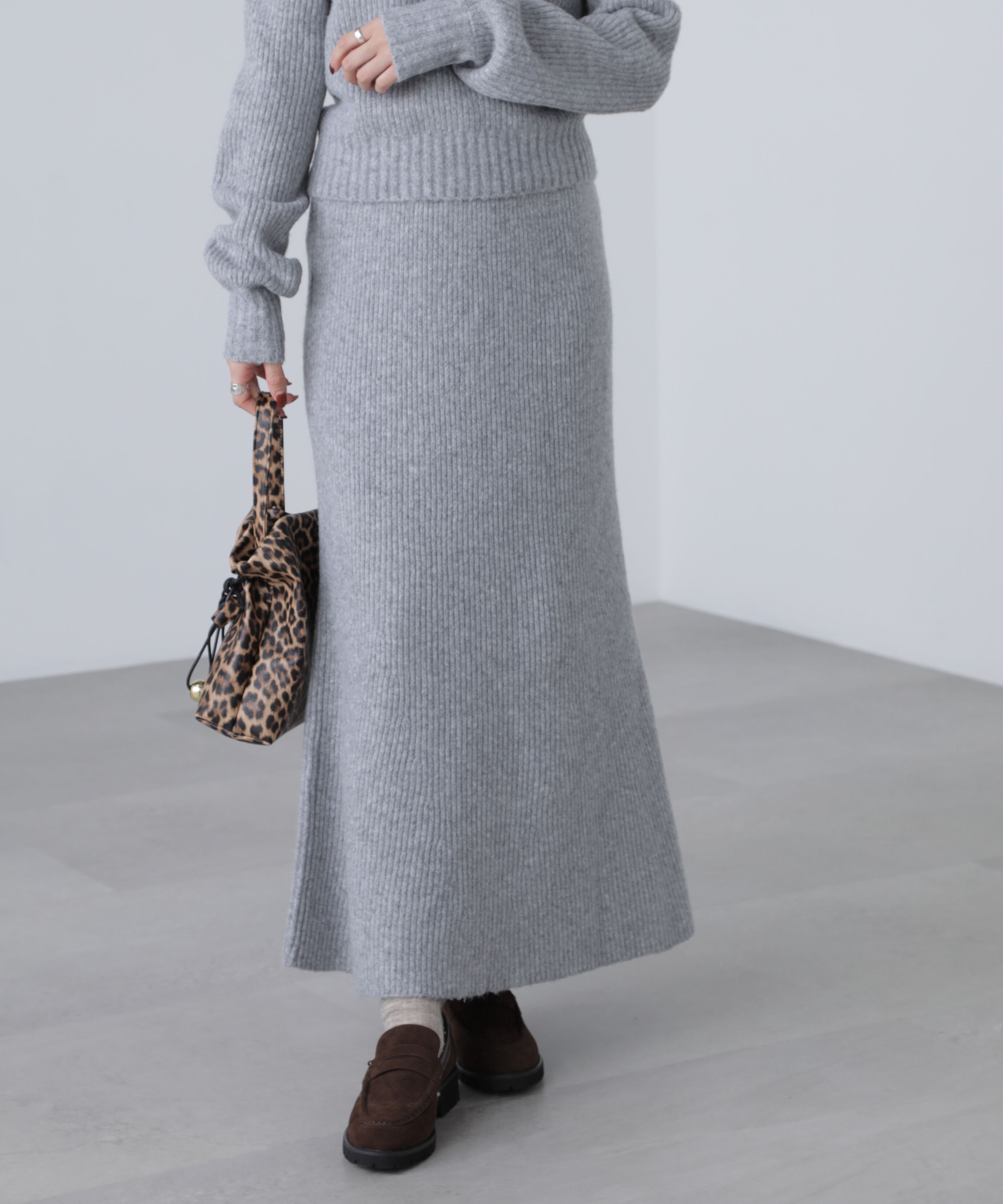  「オフショルニットマーメイドスカートセットアップ」|ワンピース|