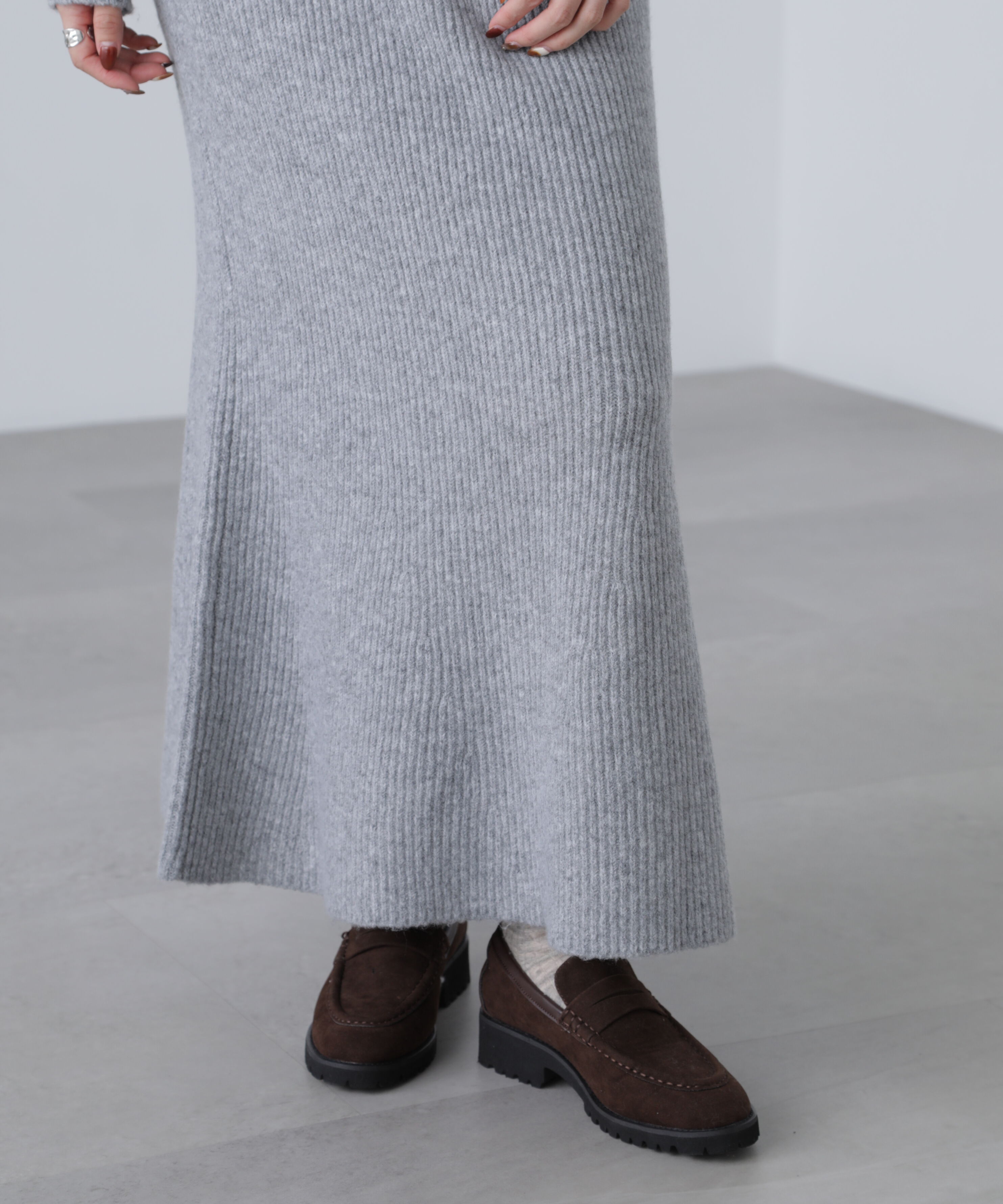  「オフショルニットマーメイドスカートセットアップ」|ワンピース|