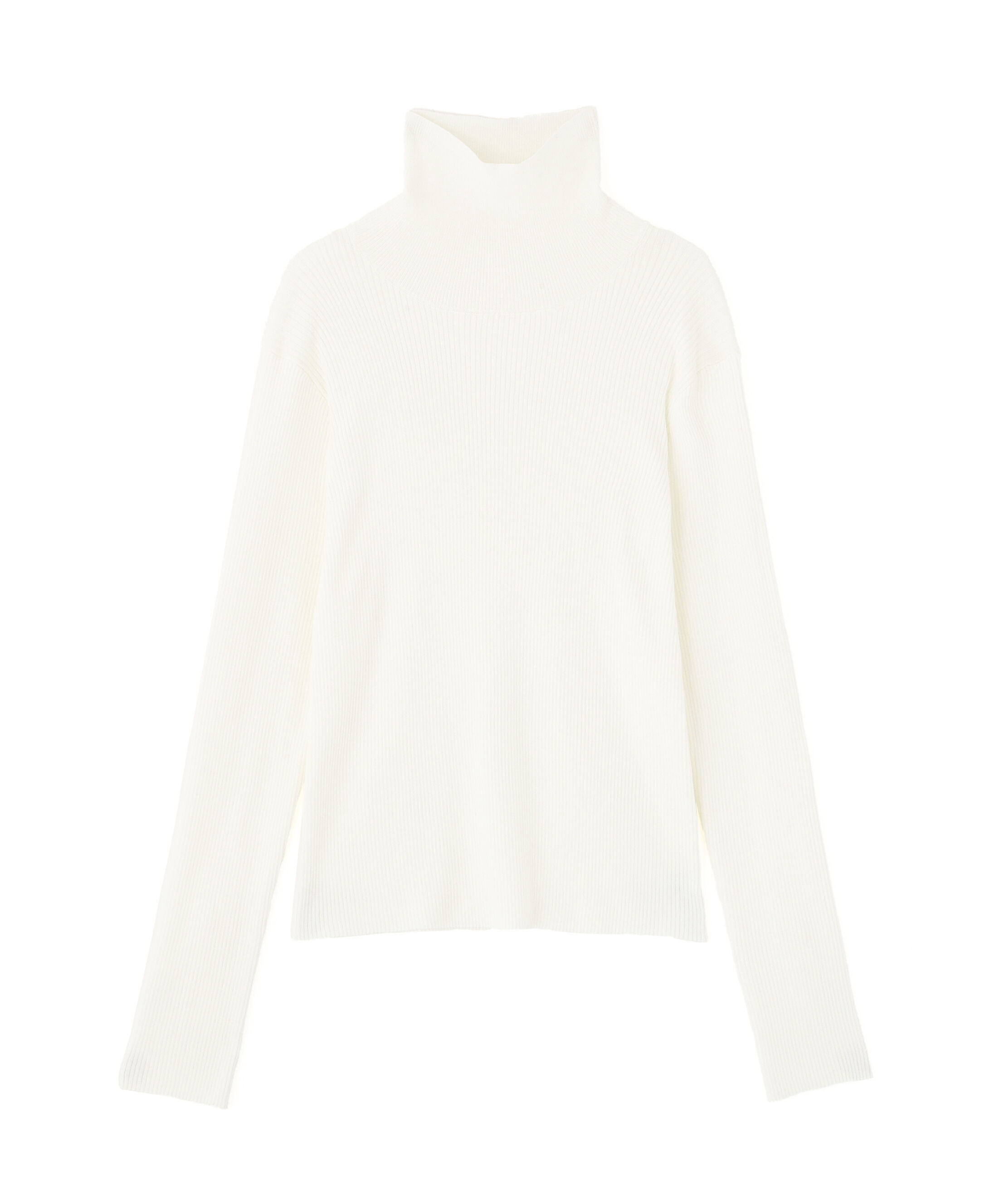  「袖金ボタンリブタートルニット」|ニット・セーター|