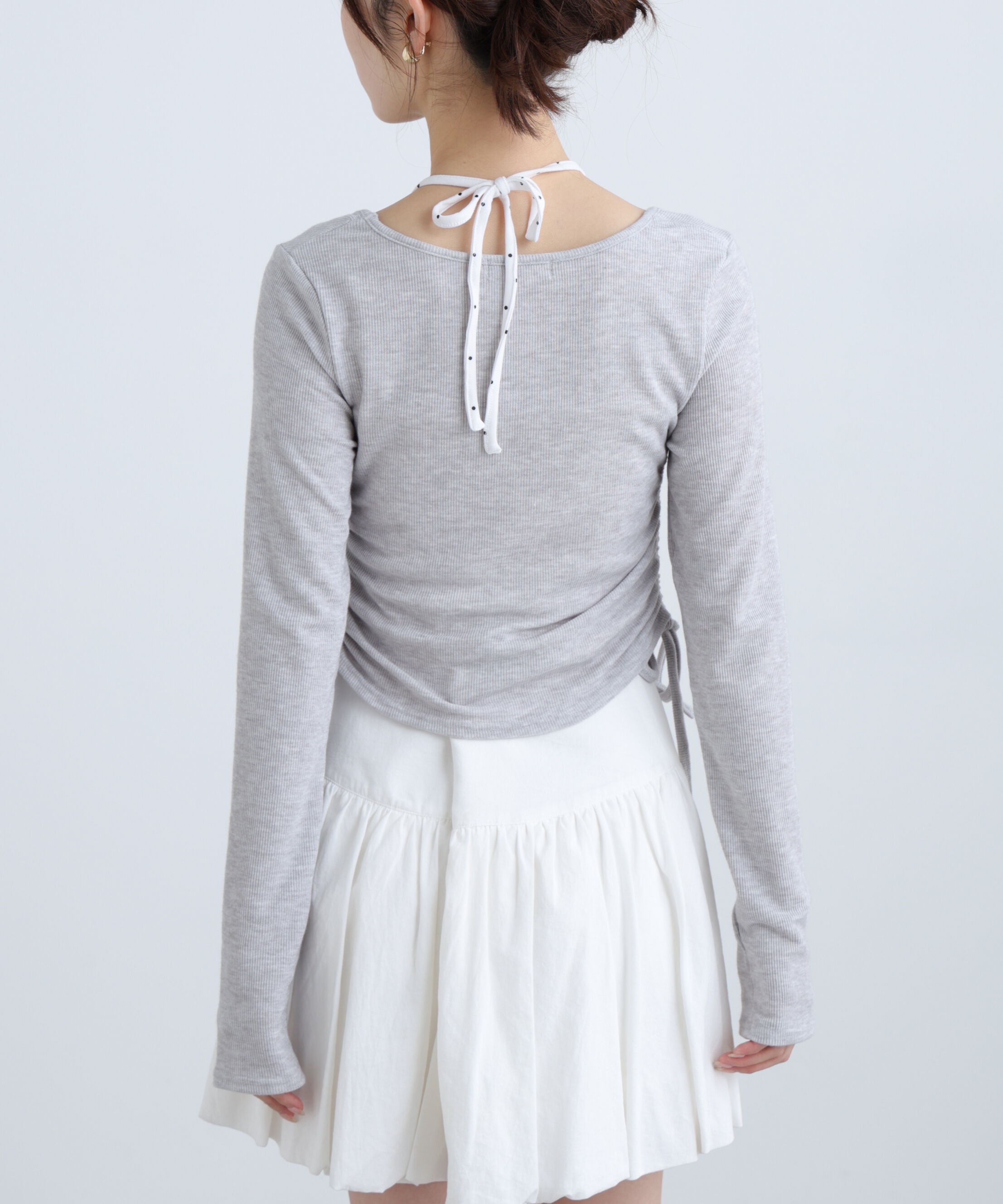  「ホルターネックレイヤードサイドドロストカットソー」|Tシャツ・カットソー|