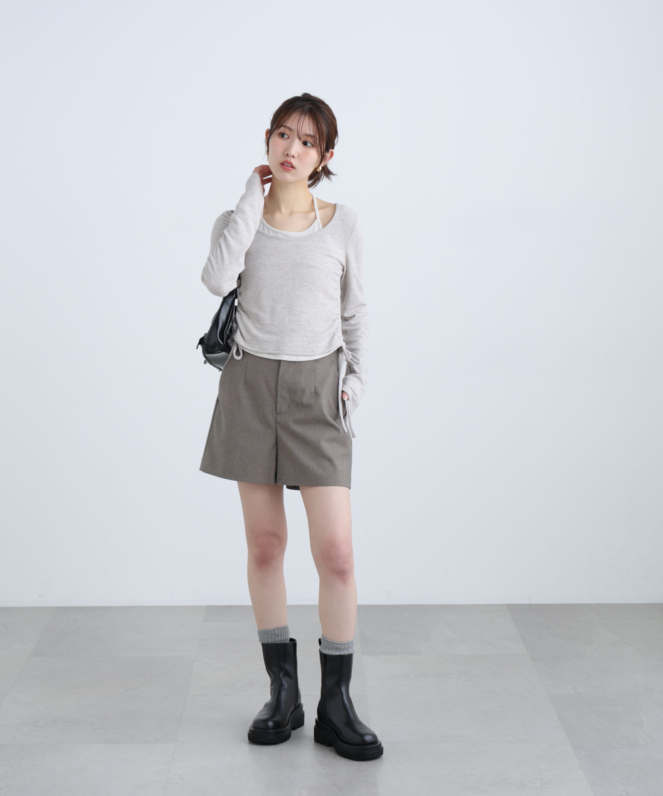  「ホルターネックレイヤードサイドドロストカットソー」|Tシャツ・カットソー|