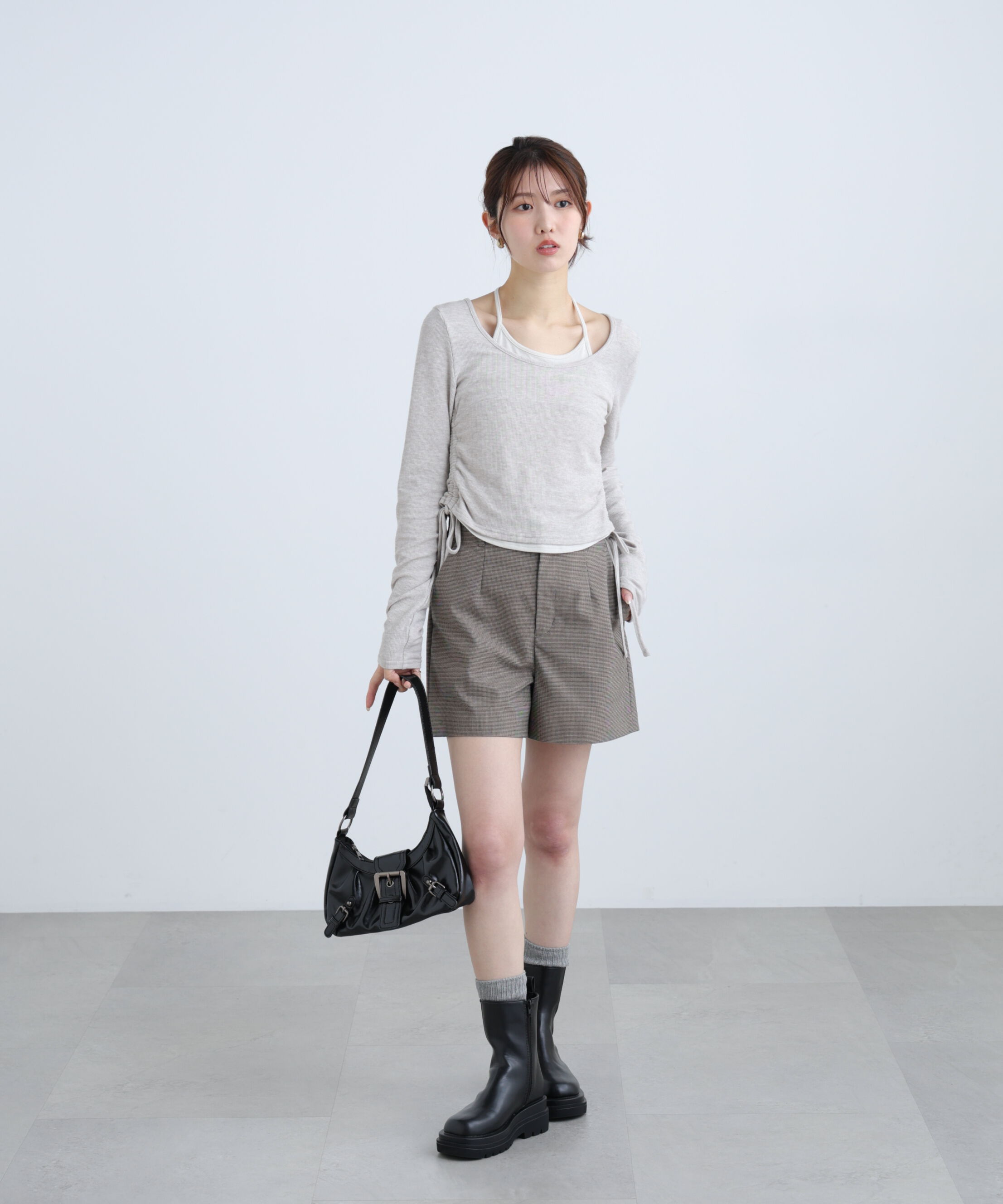  「ホルターネックレイヤードサイドドロストカットソー」|Tシャツ・カットソー|