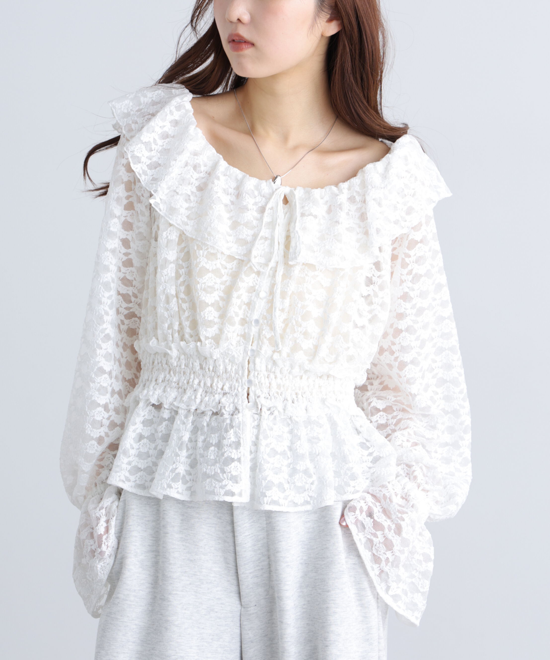  「2wayオフショルフリルブラウス」|シャツ・ブラウス|