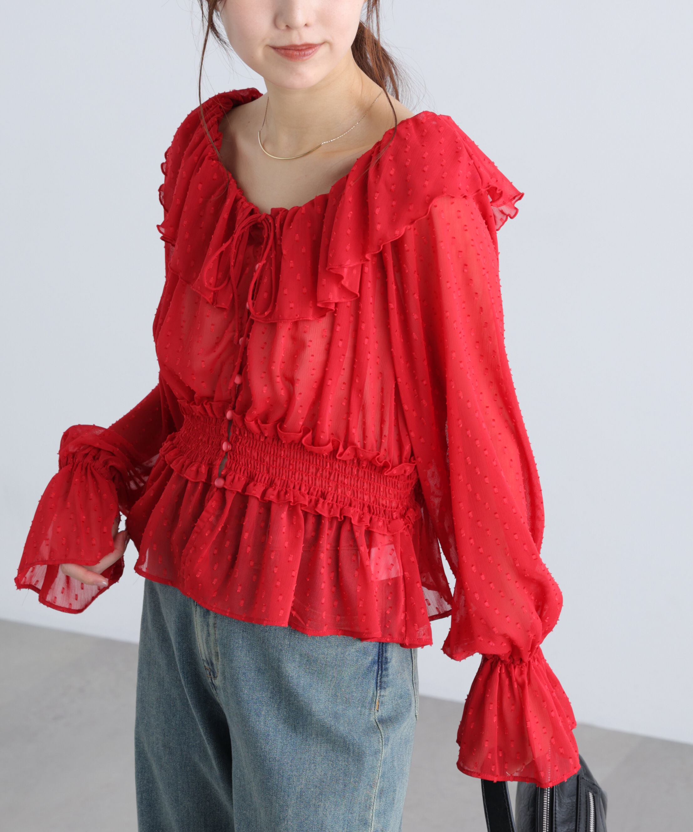  「2wayオフショルフリルブラウス」|シャツ・ブラウス|