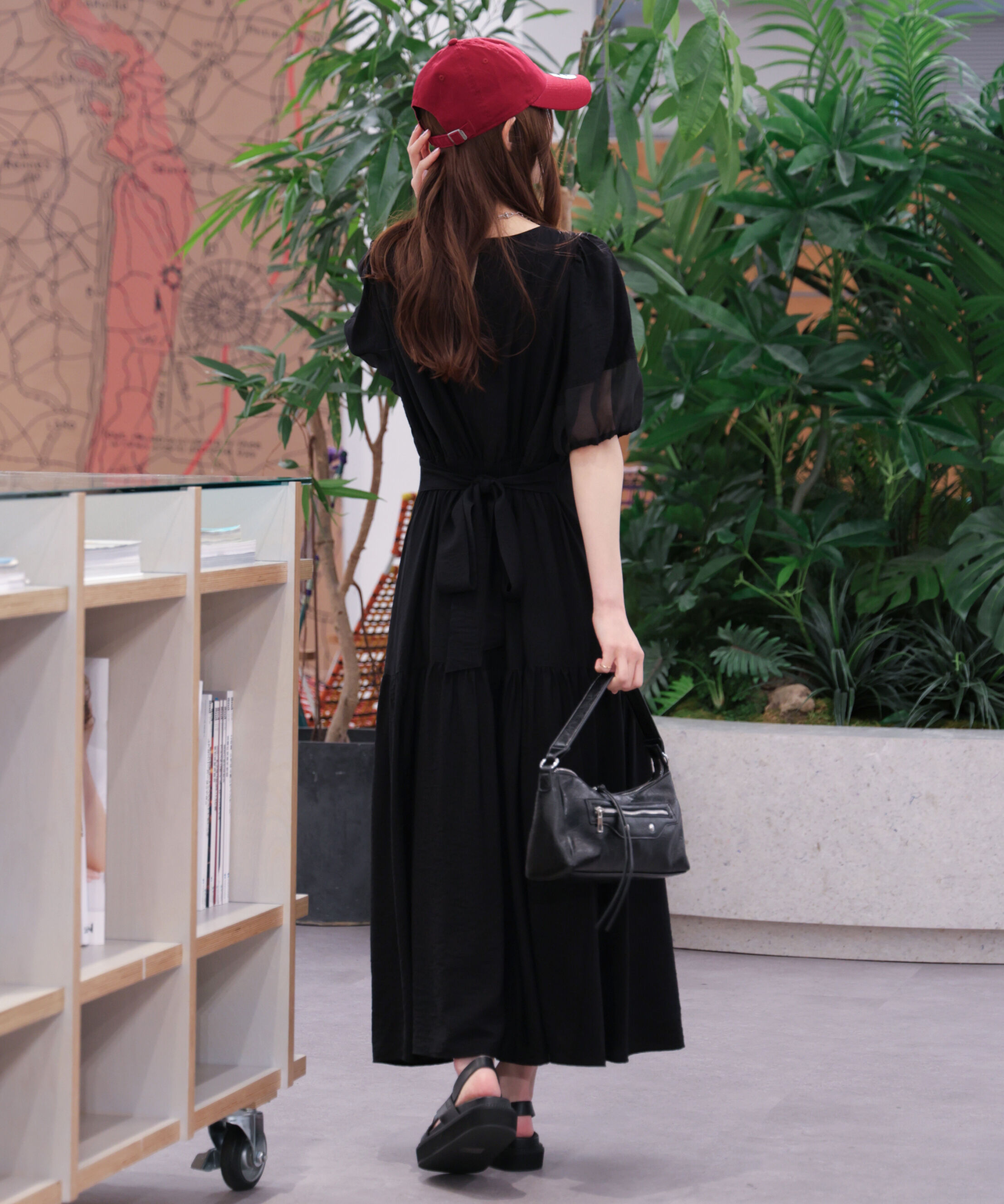  「ランタンスリーブバックリボンワンピース」|ワンピース|