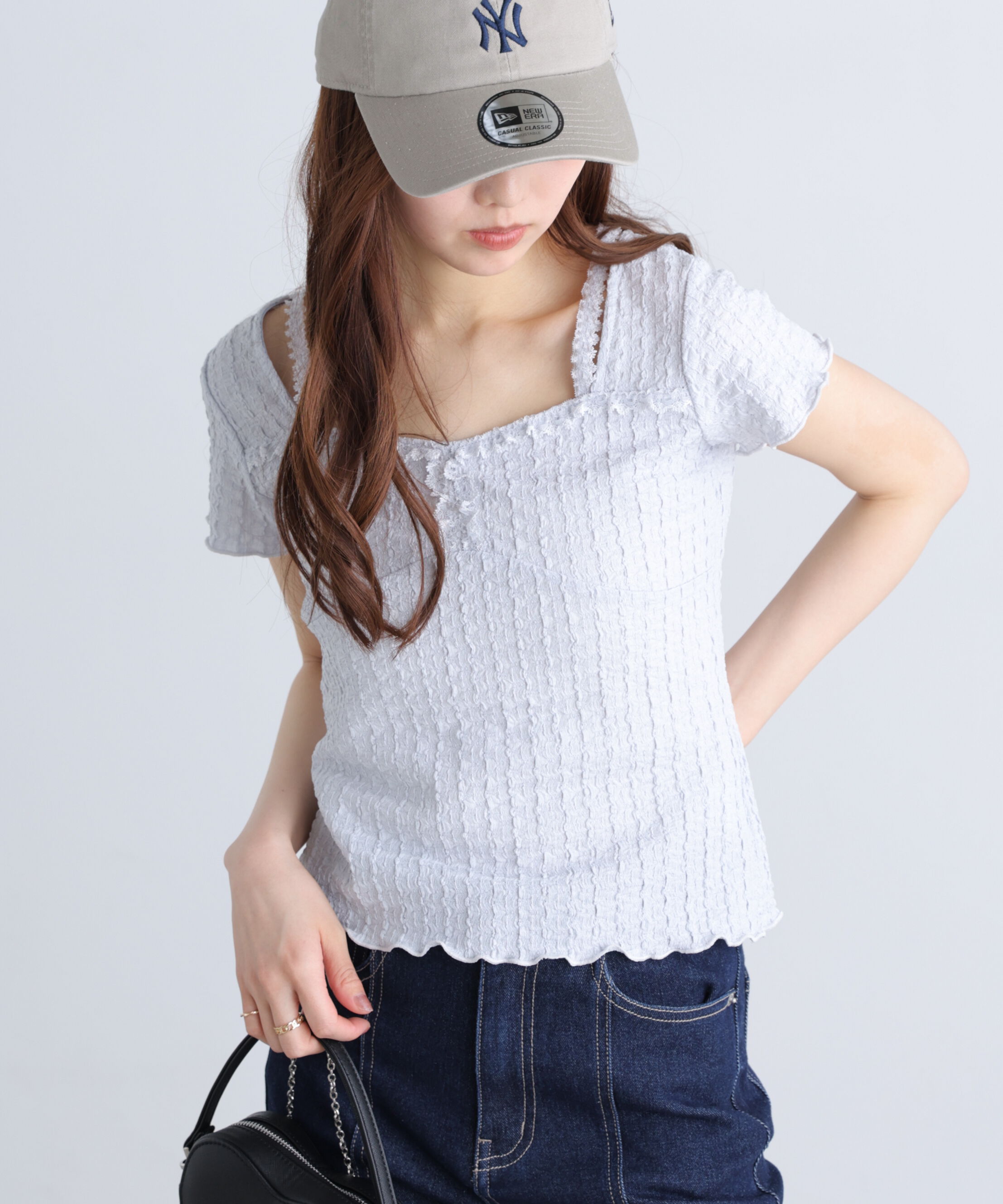  「レースコンパクトカットソー」|Tシャツ・カットソー|