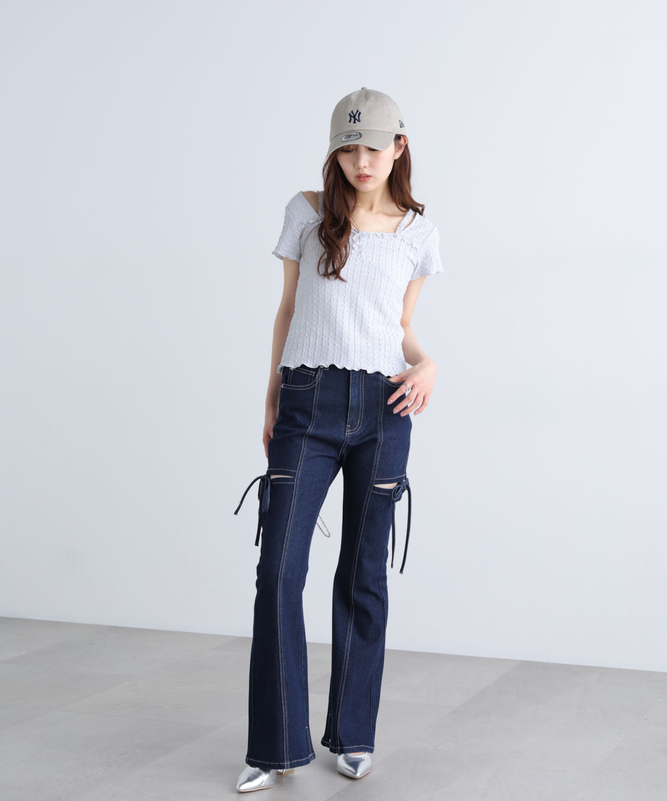  「レースコンパクトカットソー」|Tシャツ・カットソー|