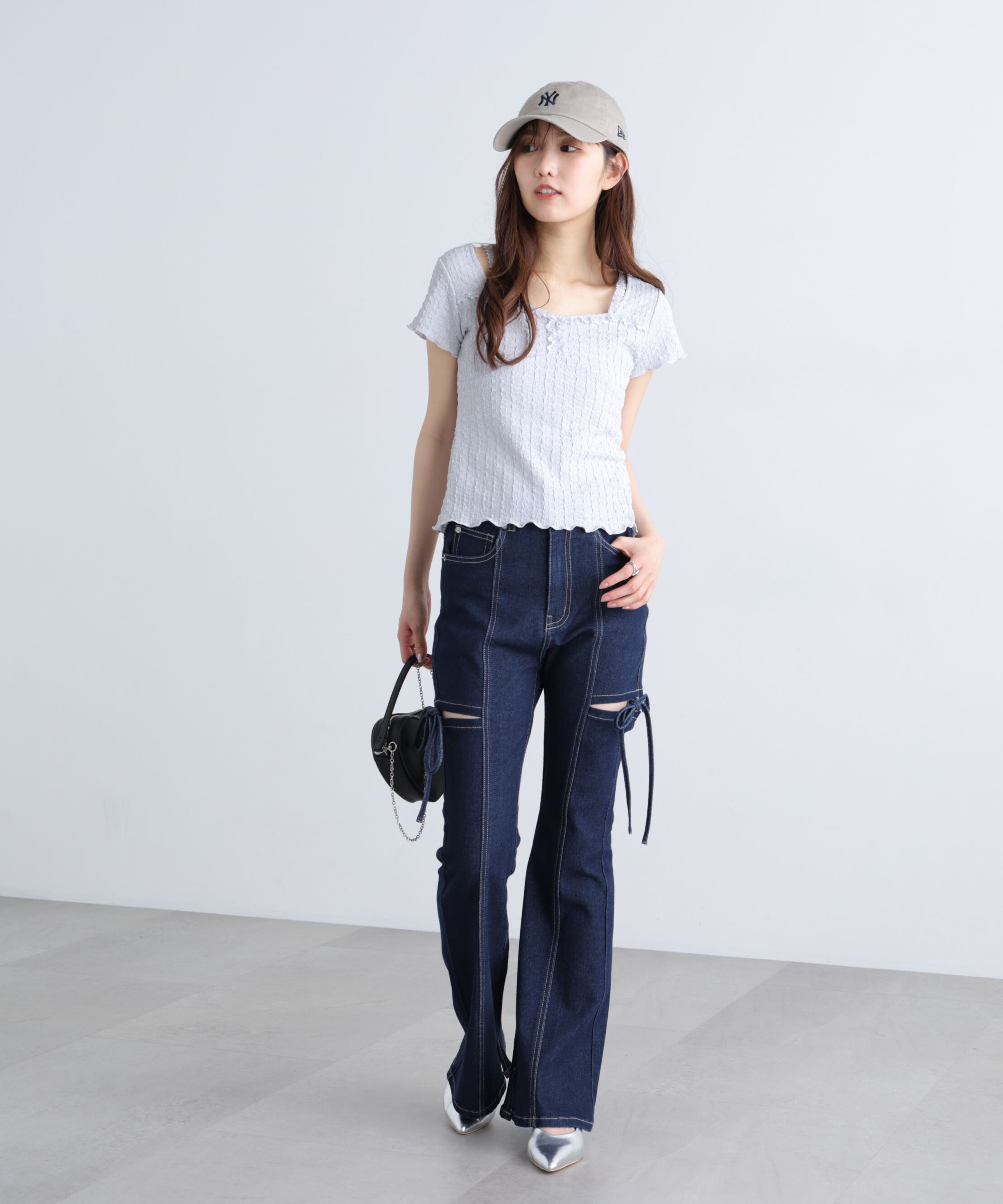  「レースコンパクトカットソー」|Tシャツ・カットソー|