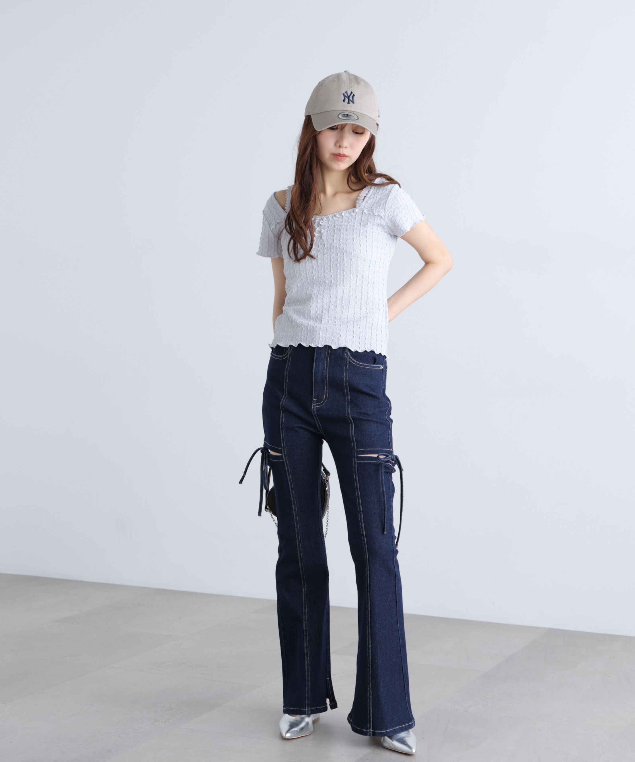  「レースコンパクトカットソー」|Tシャツ・カットソー|