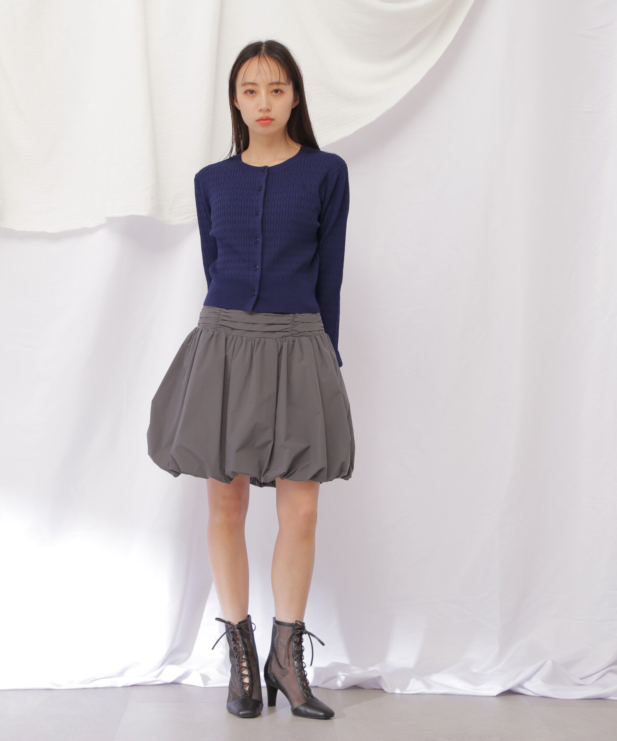  「ベーシックミニケーブルリブカーディガン」|ニット・セーター|