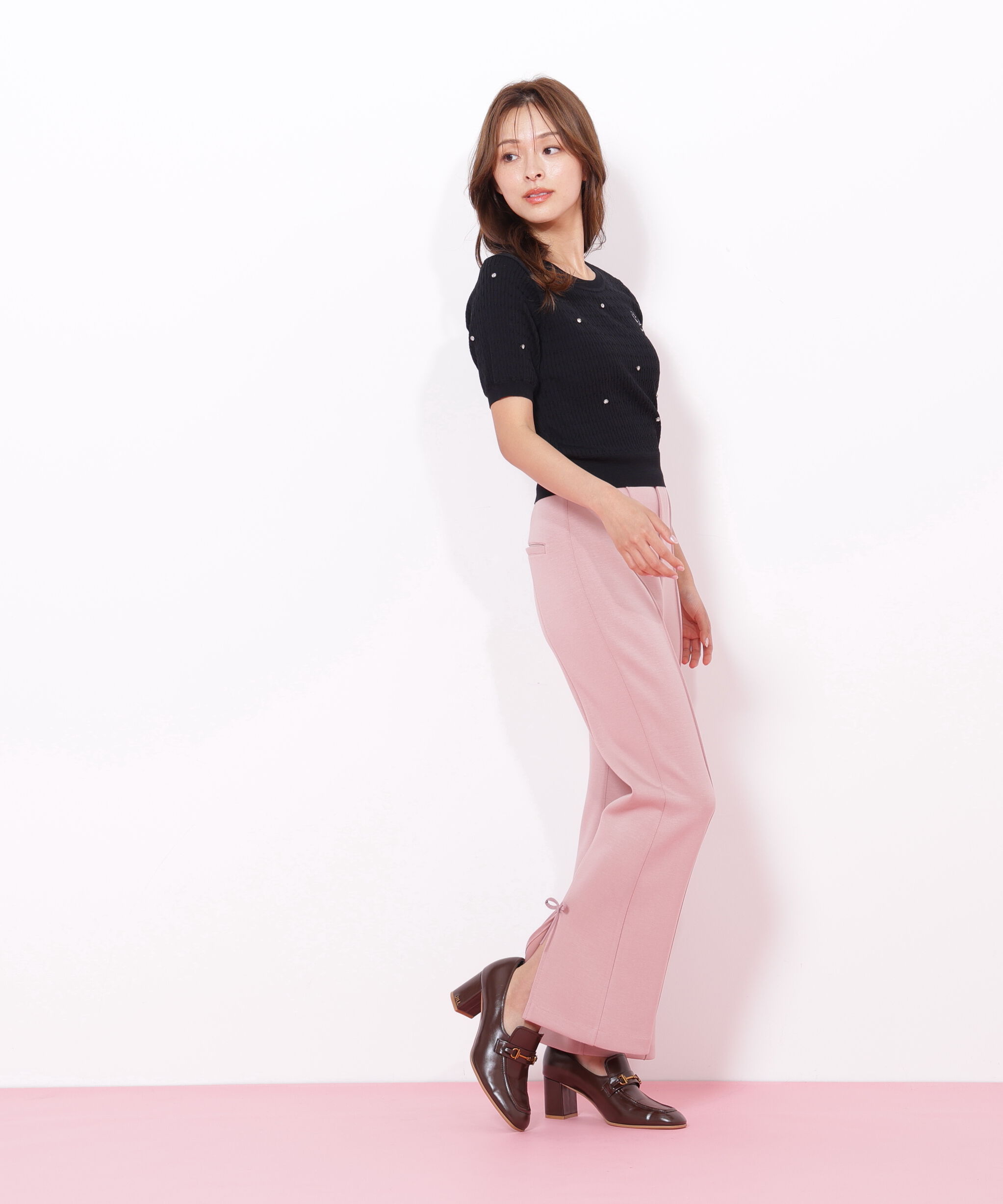  「バックリボンフレアパンツ」|その他|