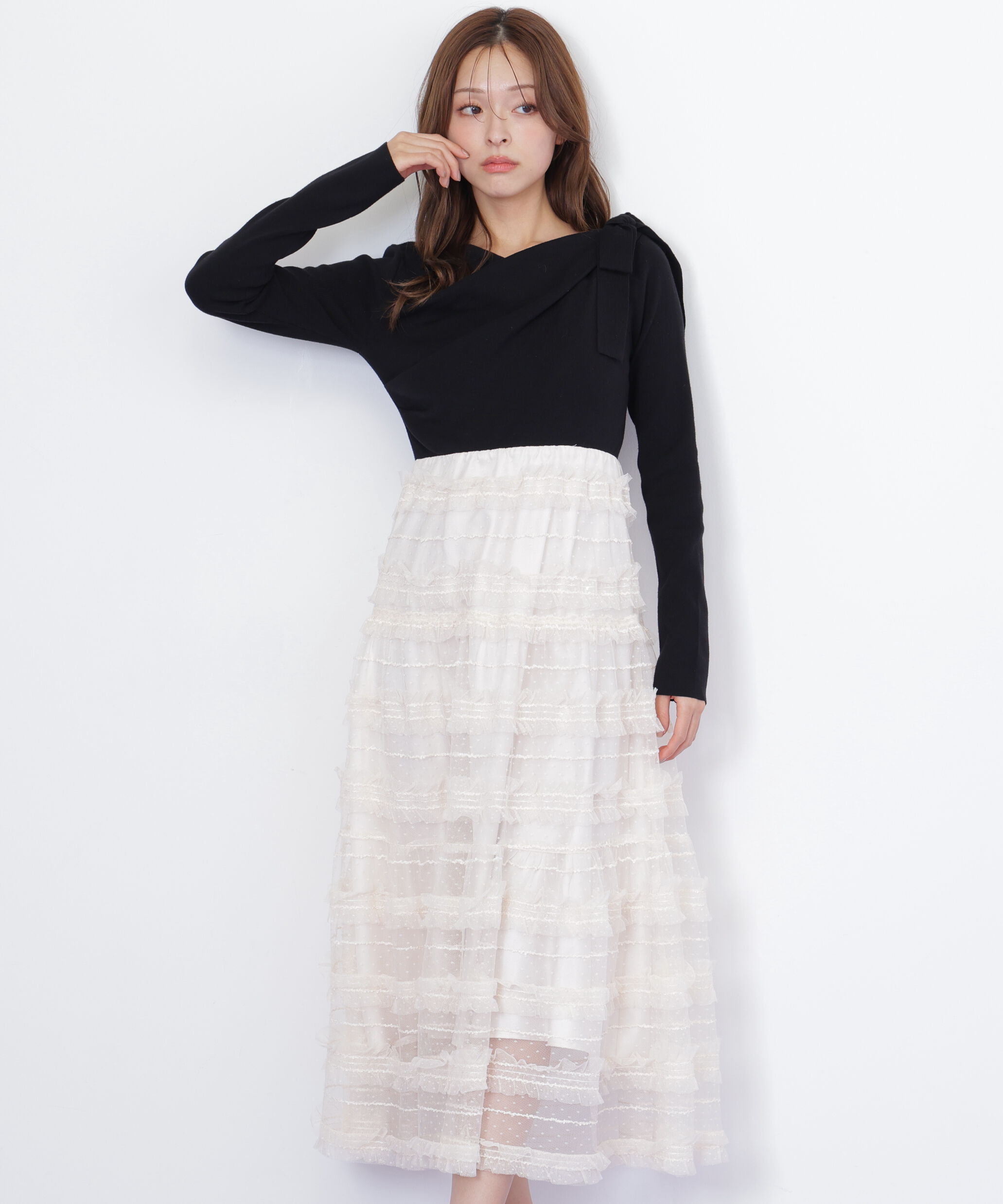  「フリルチュールドッキングワンピース」|ワンピース|