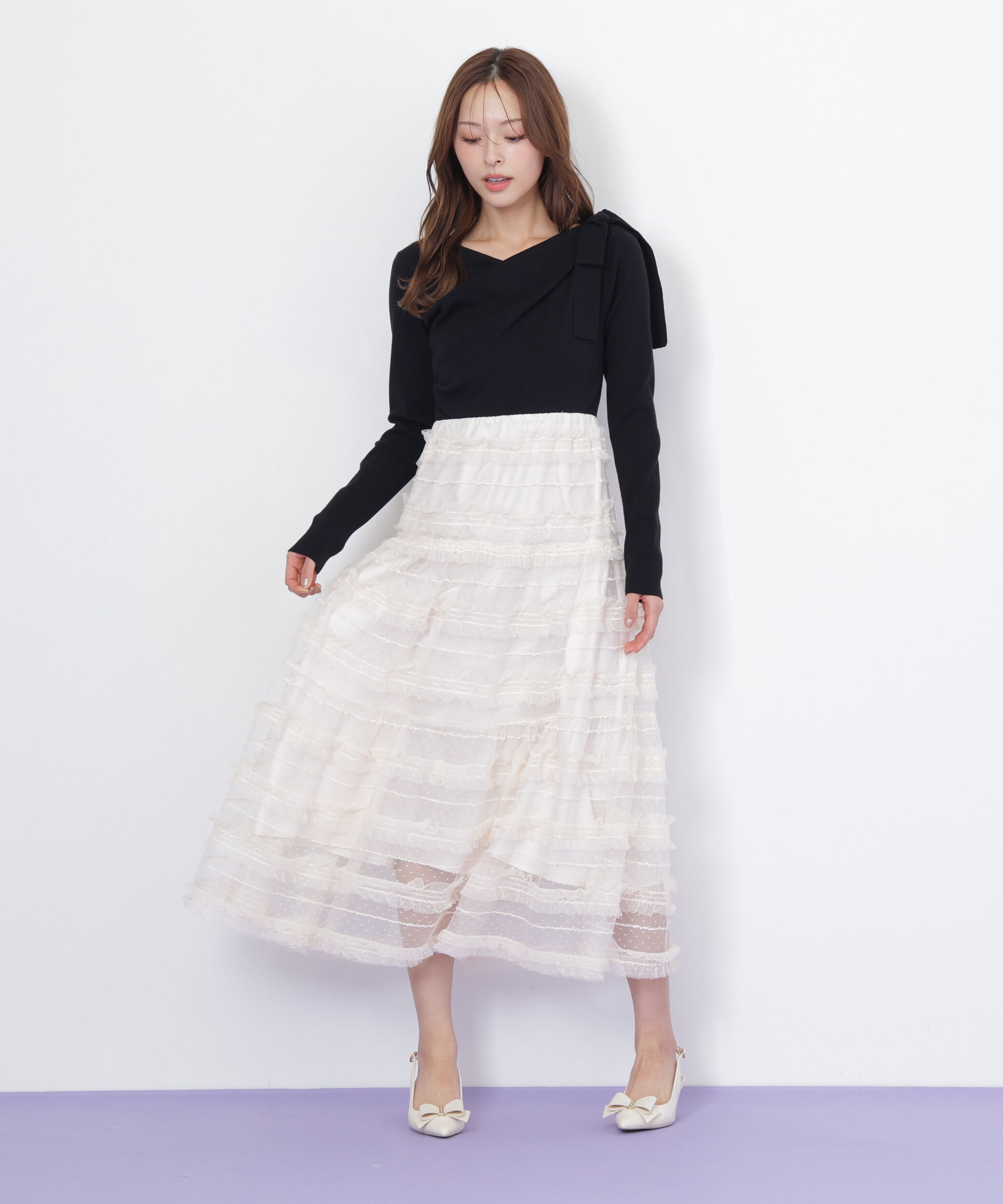  「フリルチュールドッキングワンピース」|ワンピース|