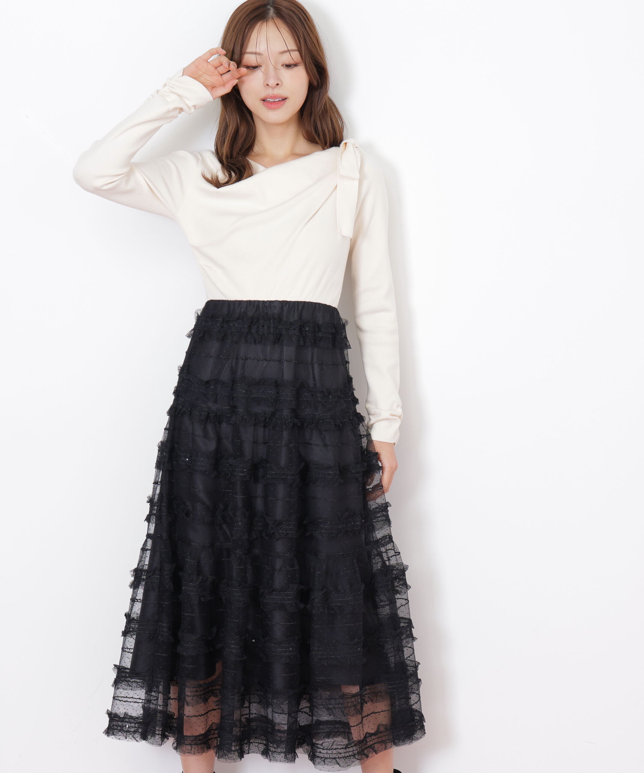  「フリルチュールドッキングワンピース」|ワンピース|