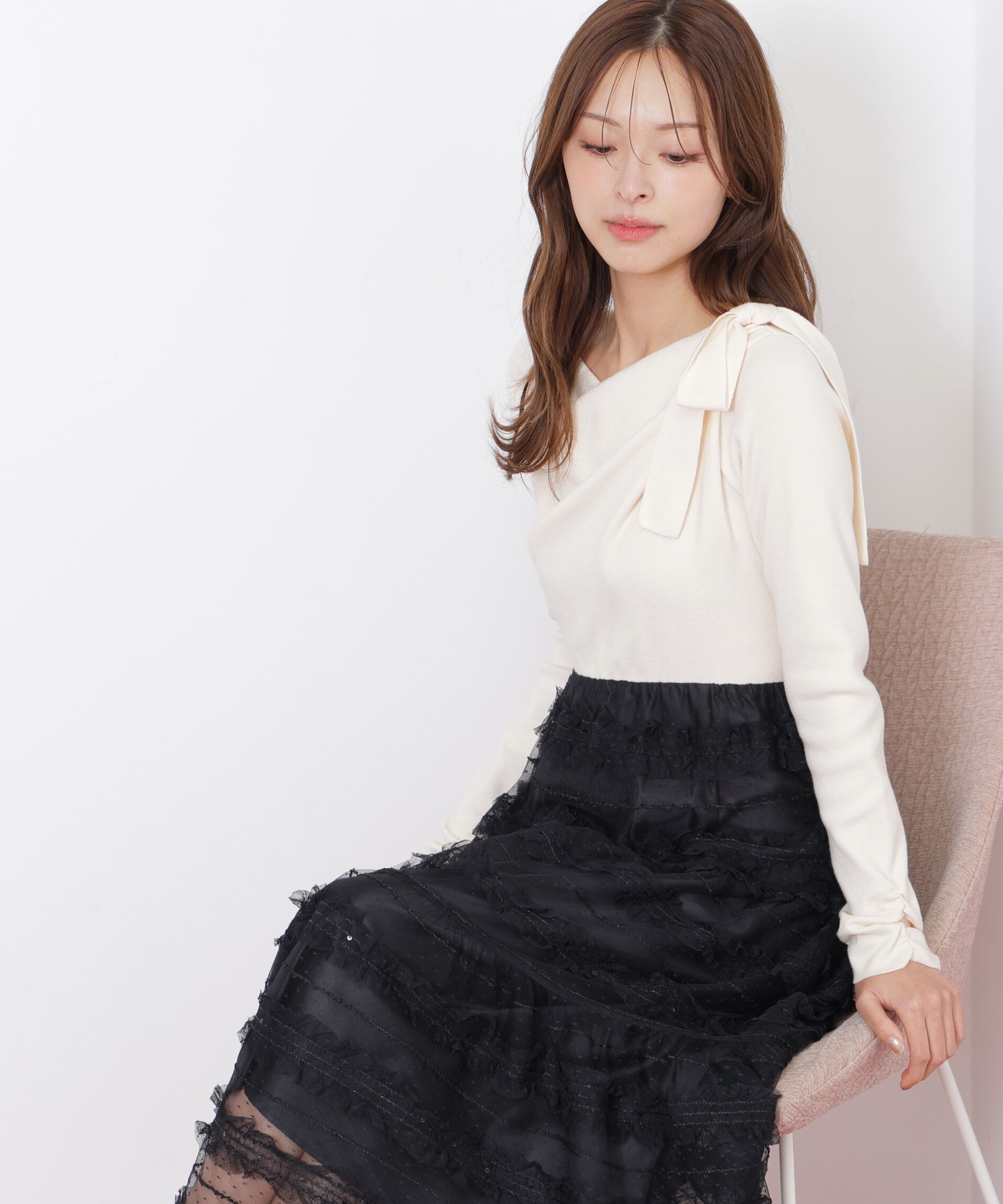  「フリルチュールドッキングワンピース」|ワンピース|