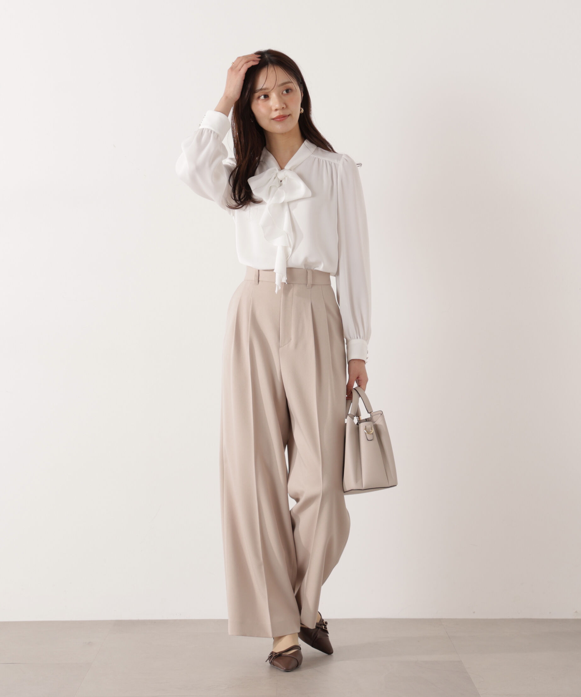 PROPORTION BODY DRESSING「ラッフルリボンブラウス　26SS」|シャツ・ブラウス|