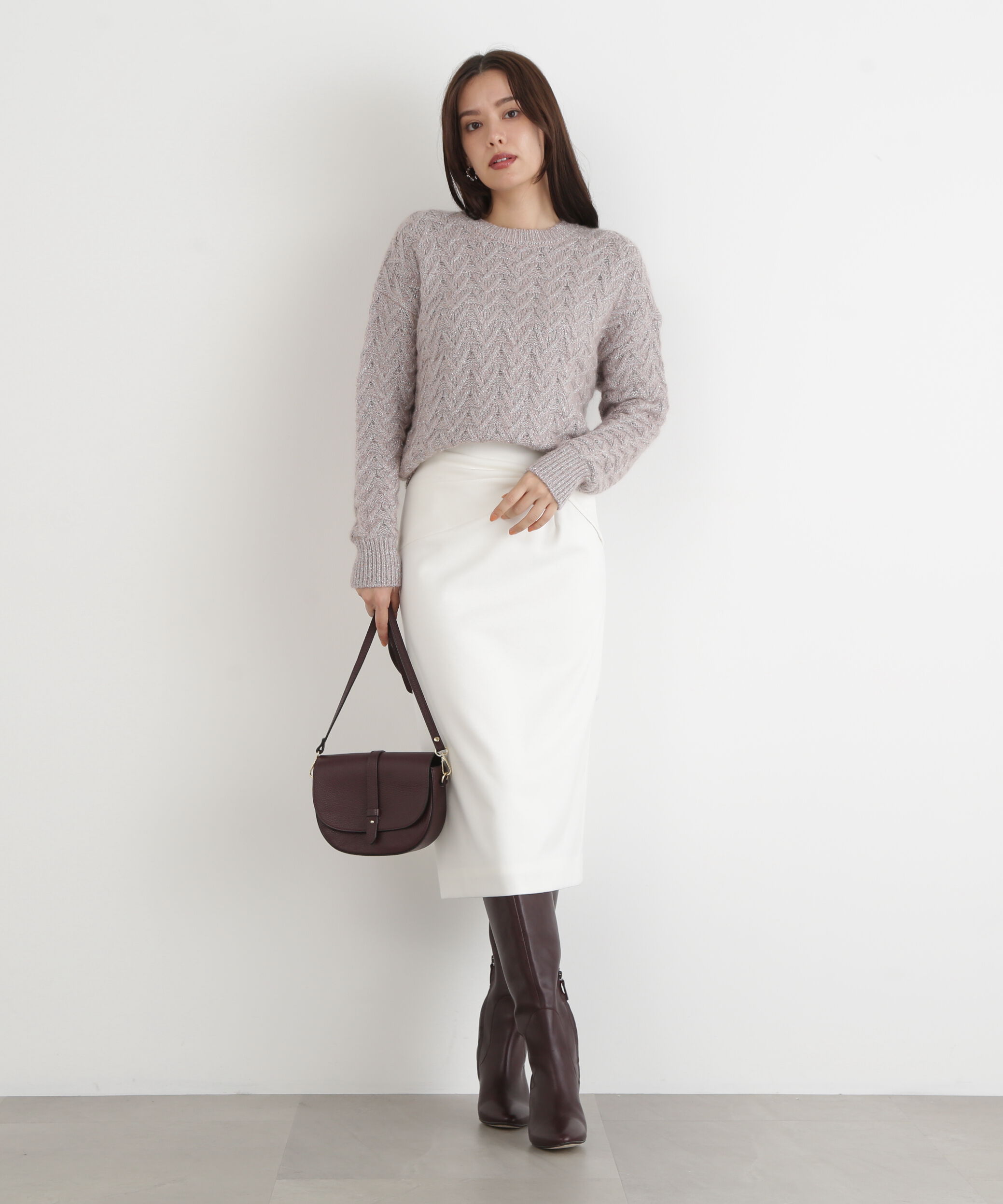  「◆ラメケーブルニットプルオーバー」|ニット・セーター|